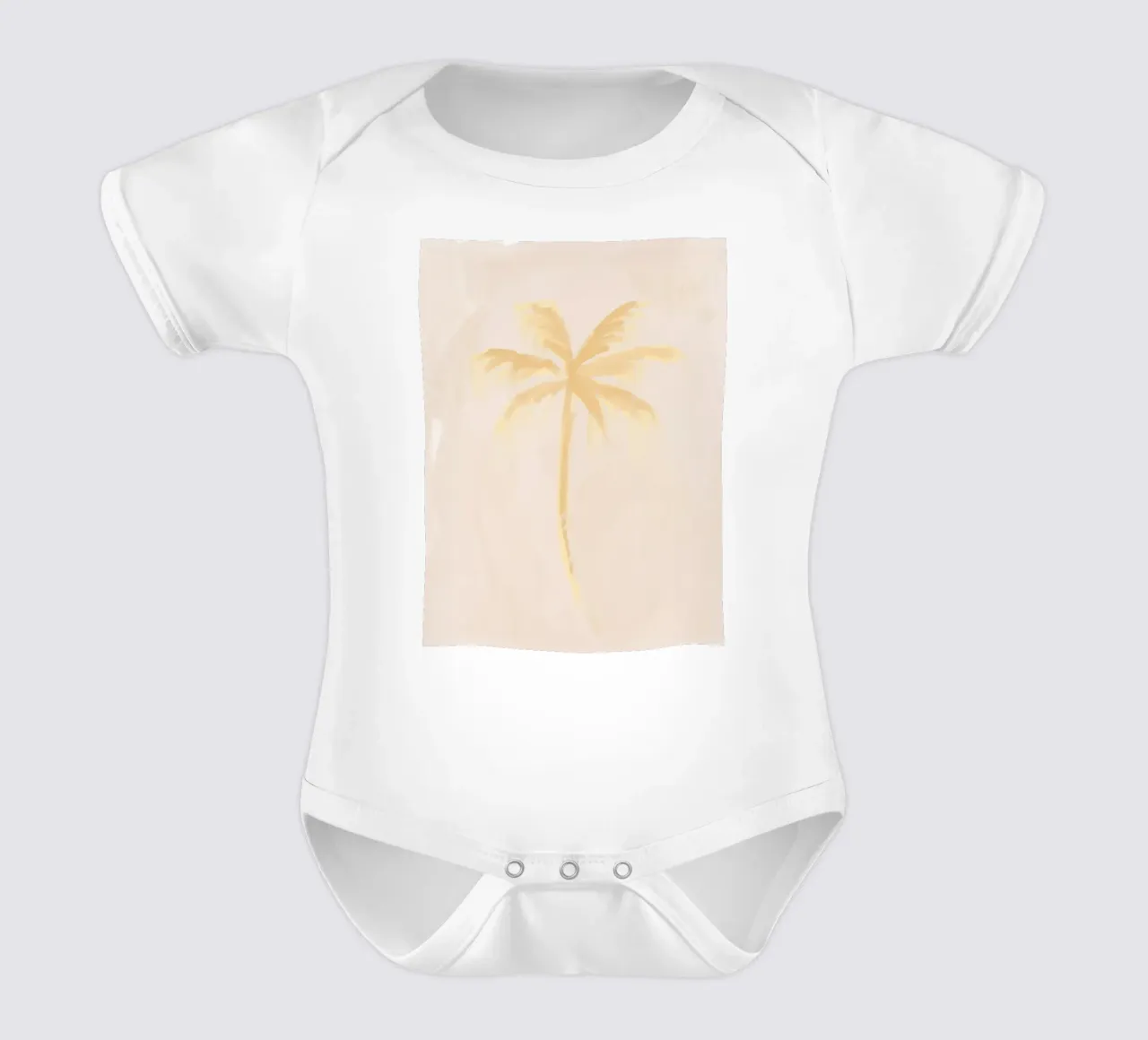 Pastello Boho Coastal Tropical Abstract Palm Coconut Tree body neonato maniche corte da This Wild Soul - Illustration