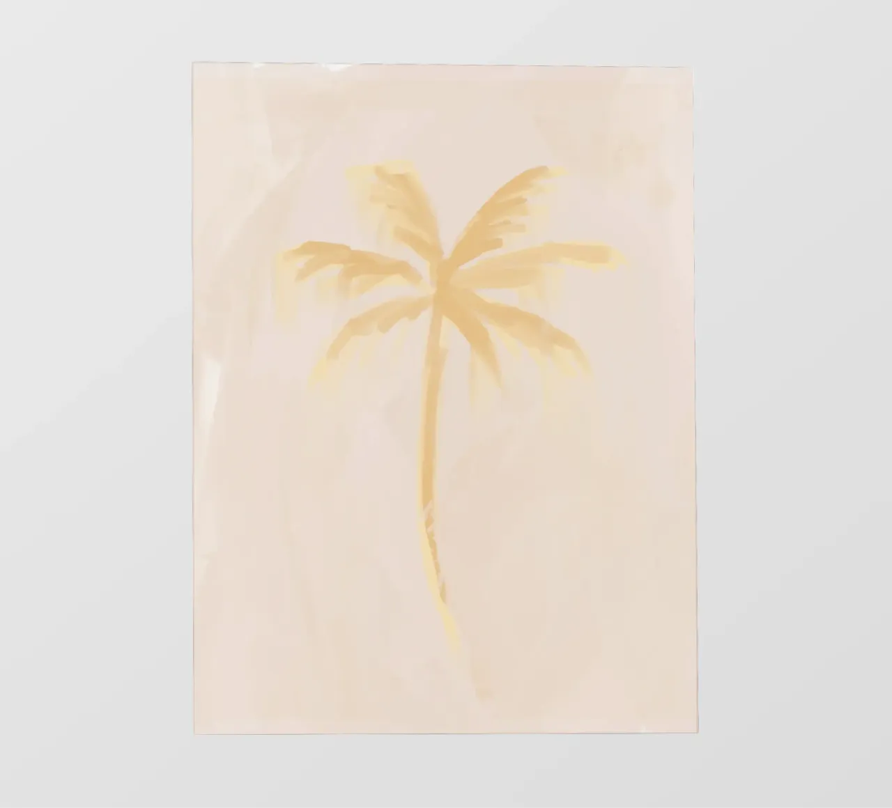 Pastello Boho Coastal Tropical Abstract Palm Coconut Tree telo in pvc da This Wild Soul - Illustration