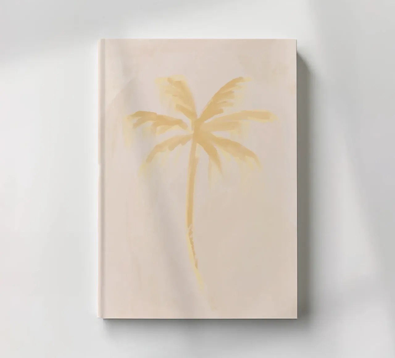 Pastel Boho Coastal Tropical Abstract Palm Coconut Tree notebook by This Wild Soul - Illustration
