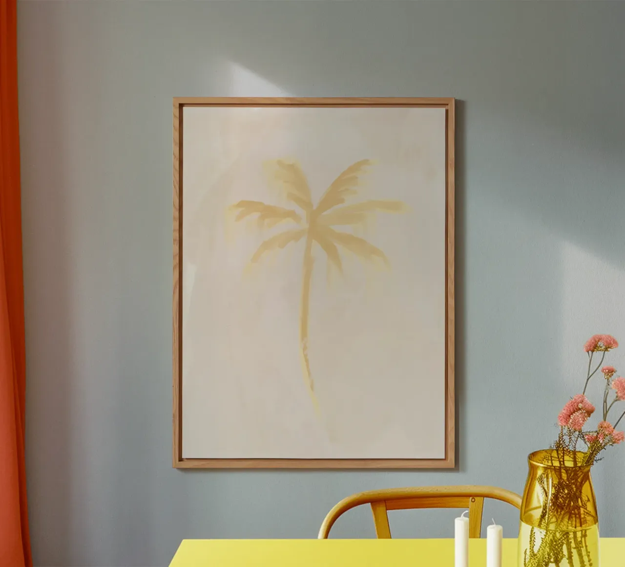 Pastello Boho Coastal Tropical Abstract Palm Coconut Tree alluminio dibond da This Wild Soul - Illustration