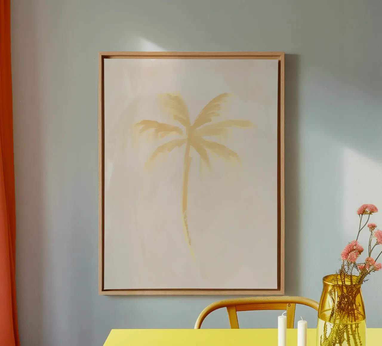 Pastel Boho Kust Tropisch Abstract Palm Kokosboom canvas van This Wild Soul - Illustration