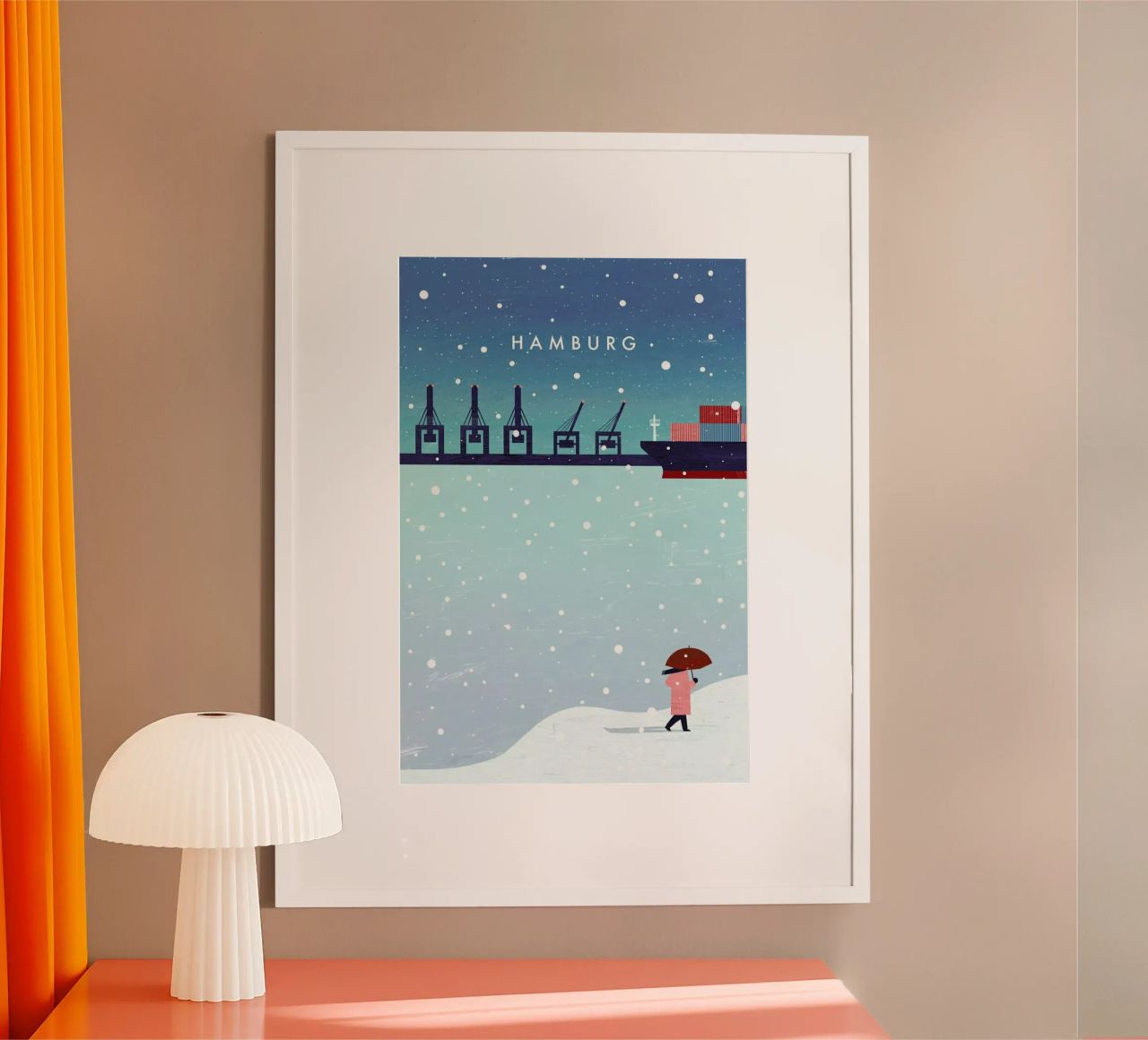 Hamburg Im Winter Poster von Katinka Reinke