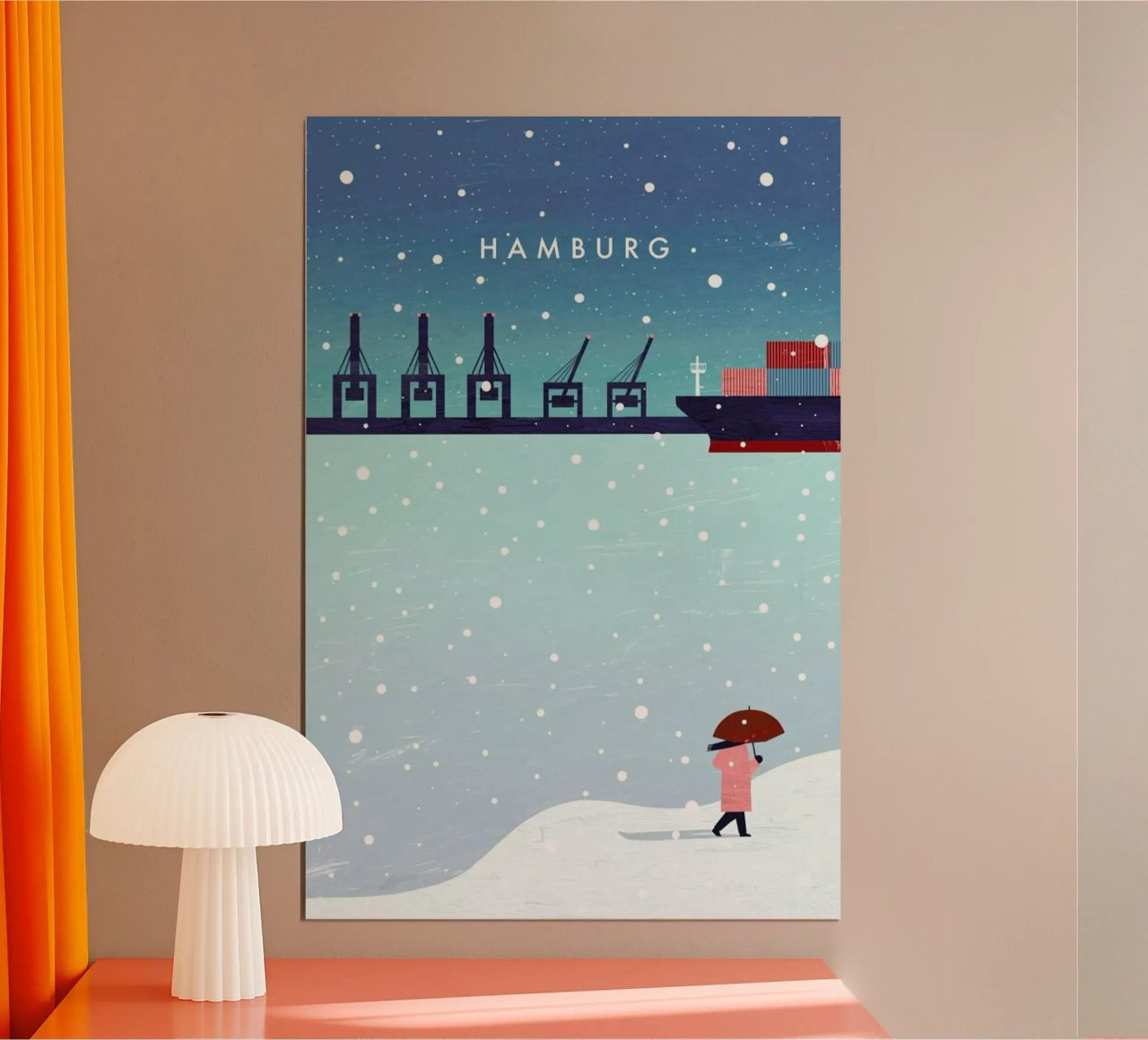 Hamburg Im Winter Poster von Katinka Reinke
