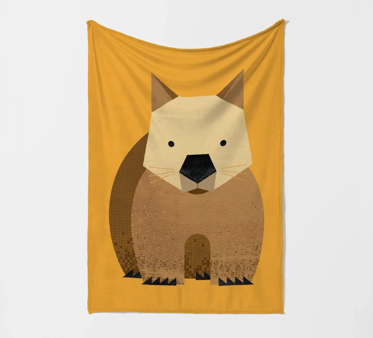 Whimsy Wombat Fleecedecke von The Printed Sparrow