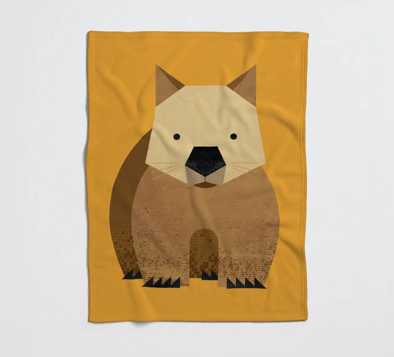 Whimsy Wombat Fleecedecke von The Printed Sparrow