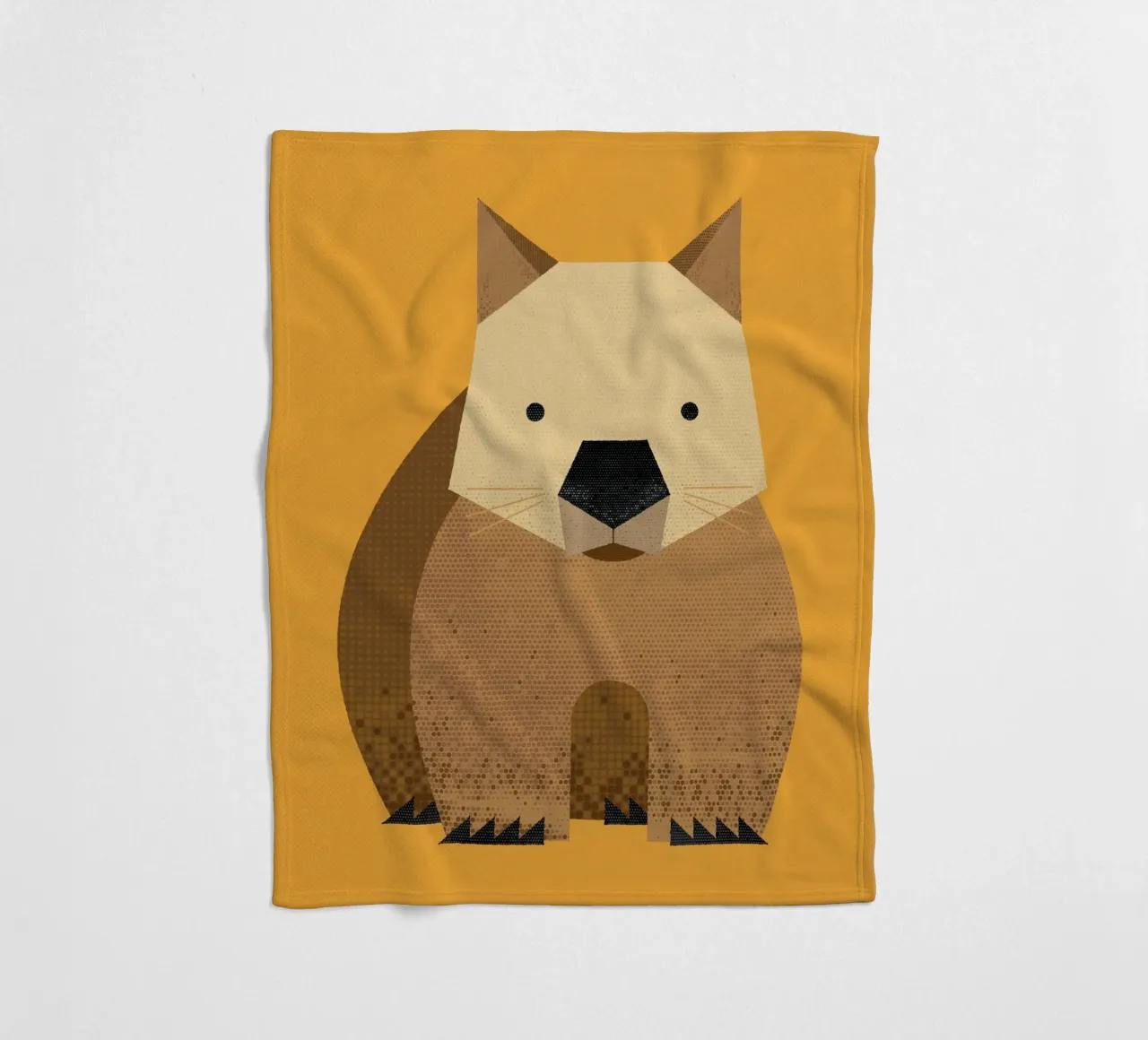 Whimsy Wombat Fleecedecke von The Printed Sparrow