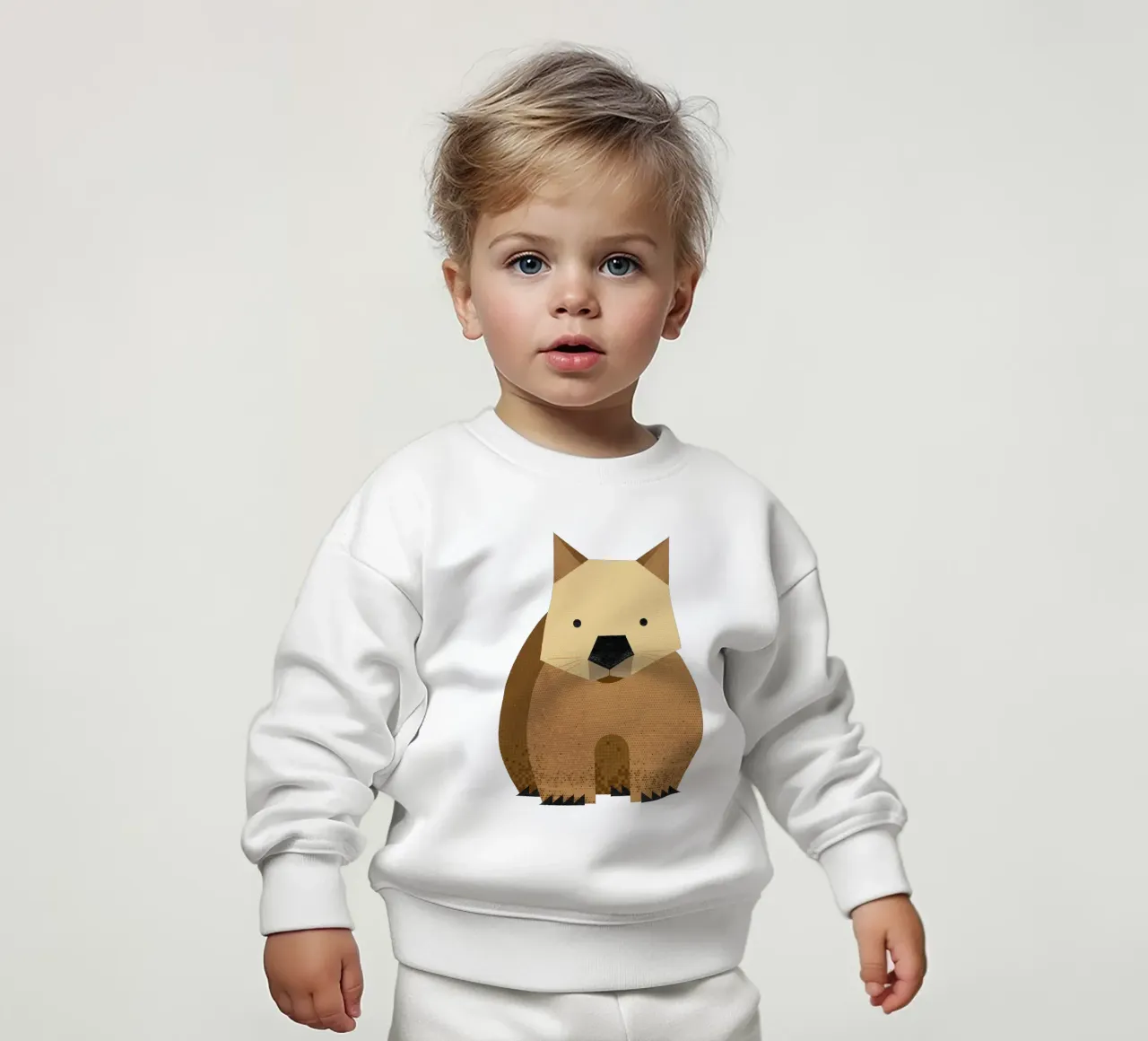 Whimsy Wombat baby sweatshirt by The Printed Sparrow