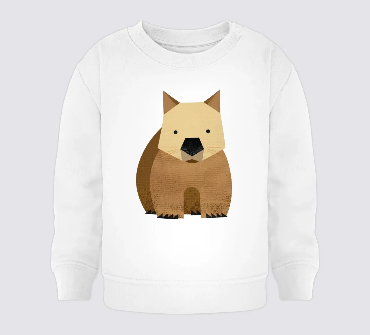 Whimsy Wombat baby sweatshirt by The Printed Sparrow