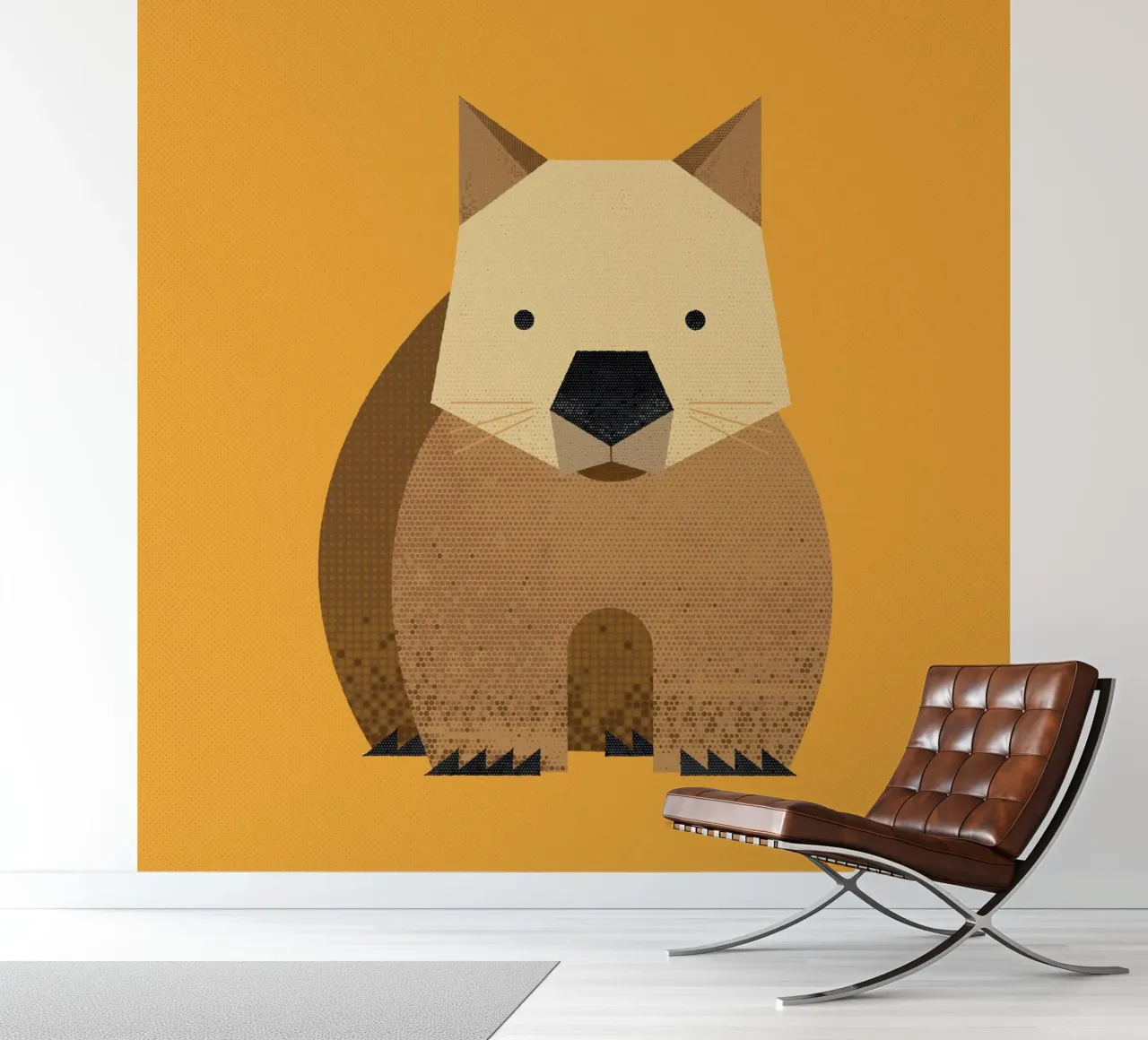 Whimsy Wombat photo wallpaper by The Printed Sparrow