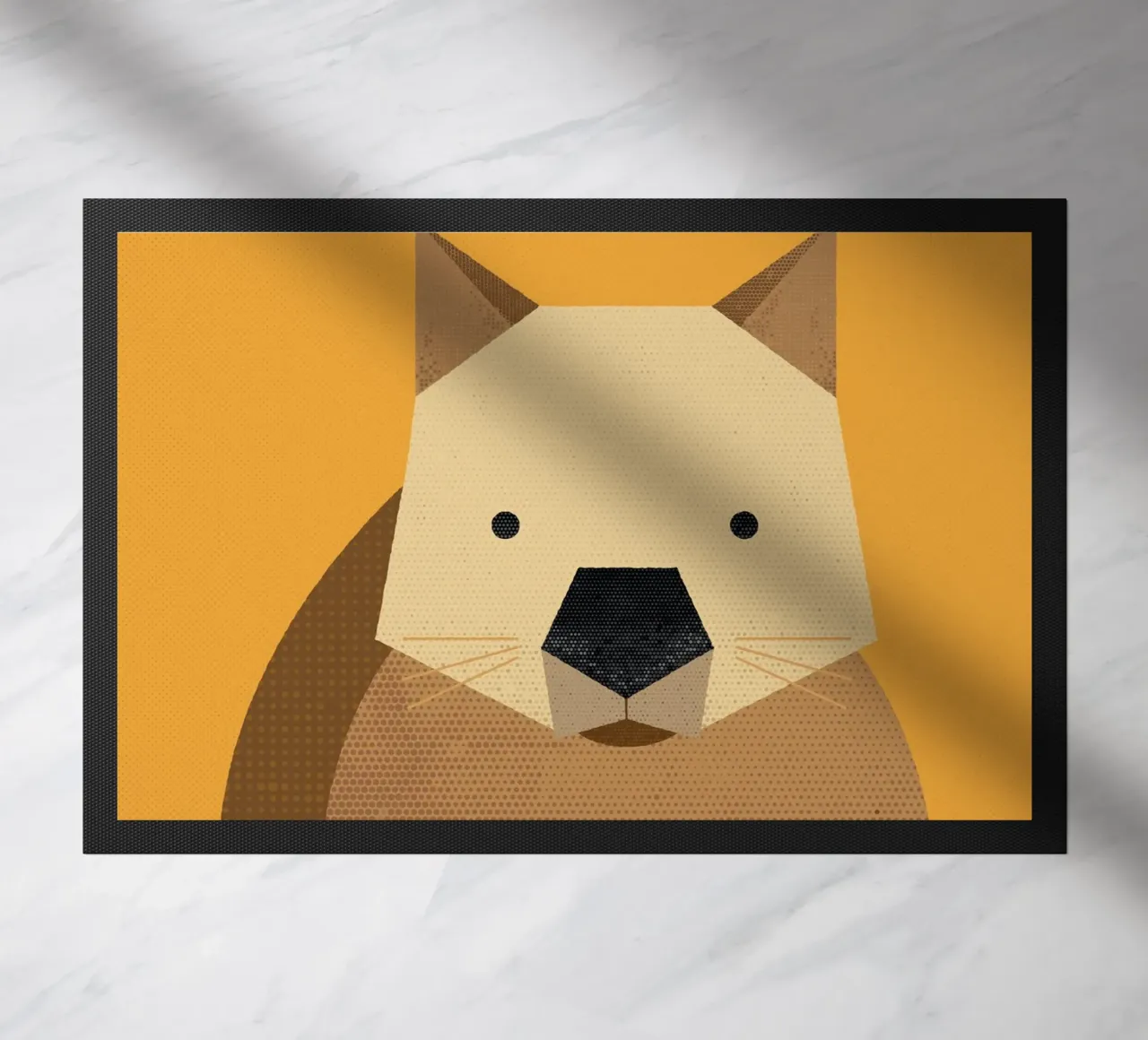 Whimsy Wombat doormat by The Printed Sparrow