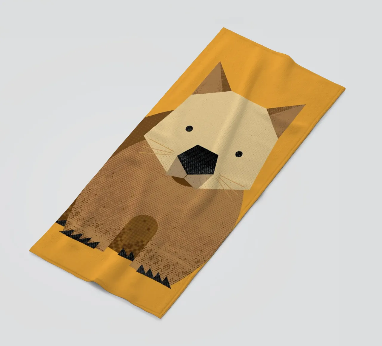 Vombato capriccioso telo mare da The Printed Sparrow