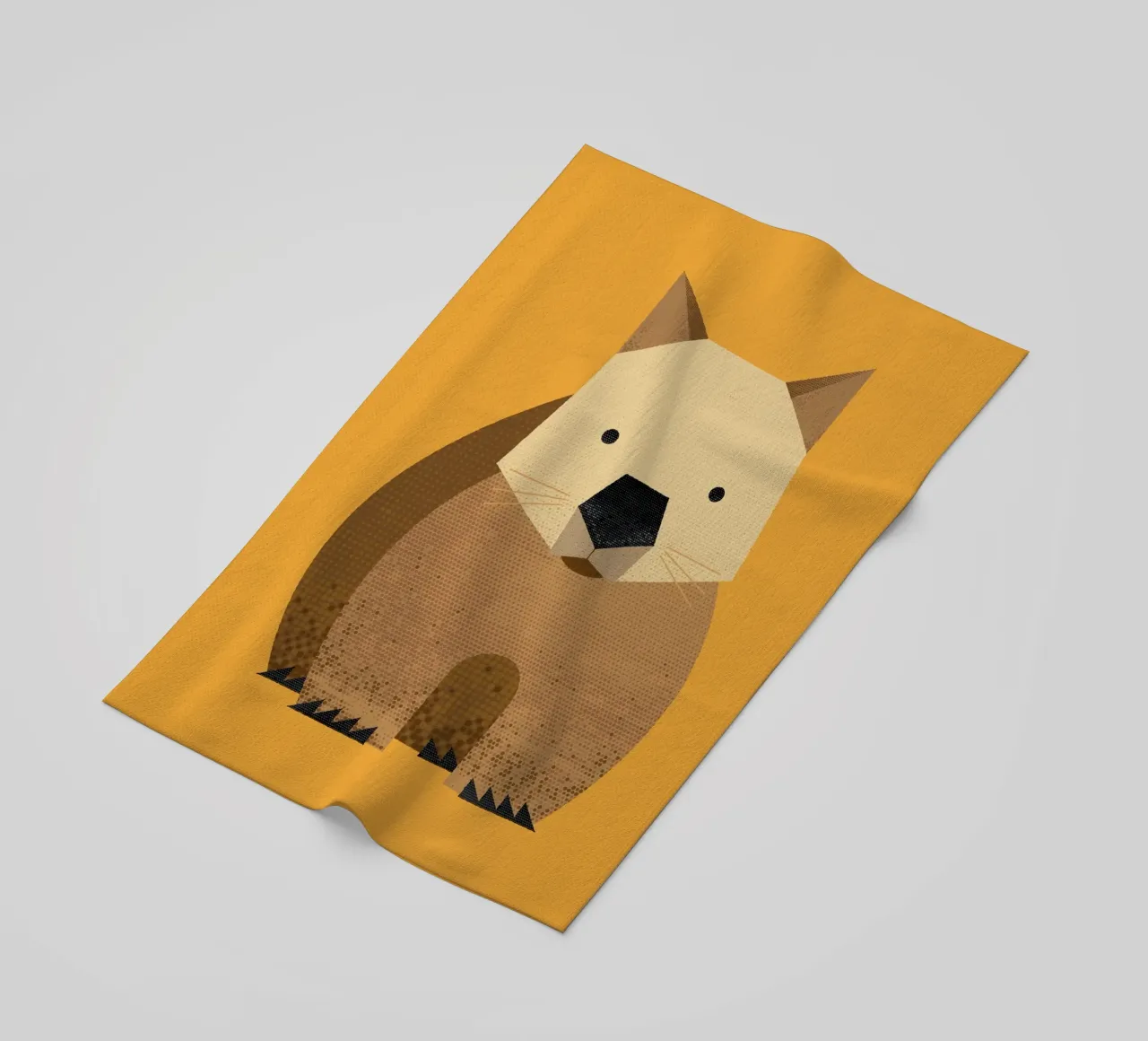 Vombato capriccioso telo mare da The Printed Sparrow