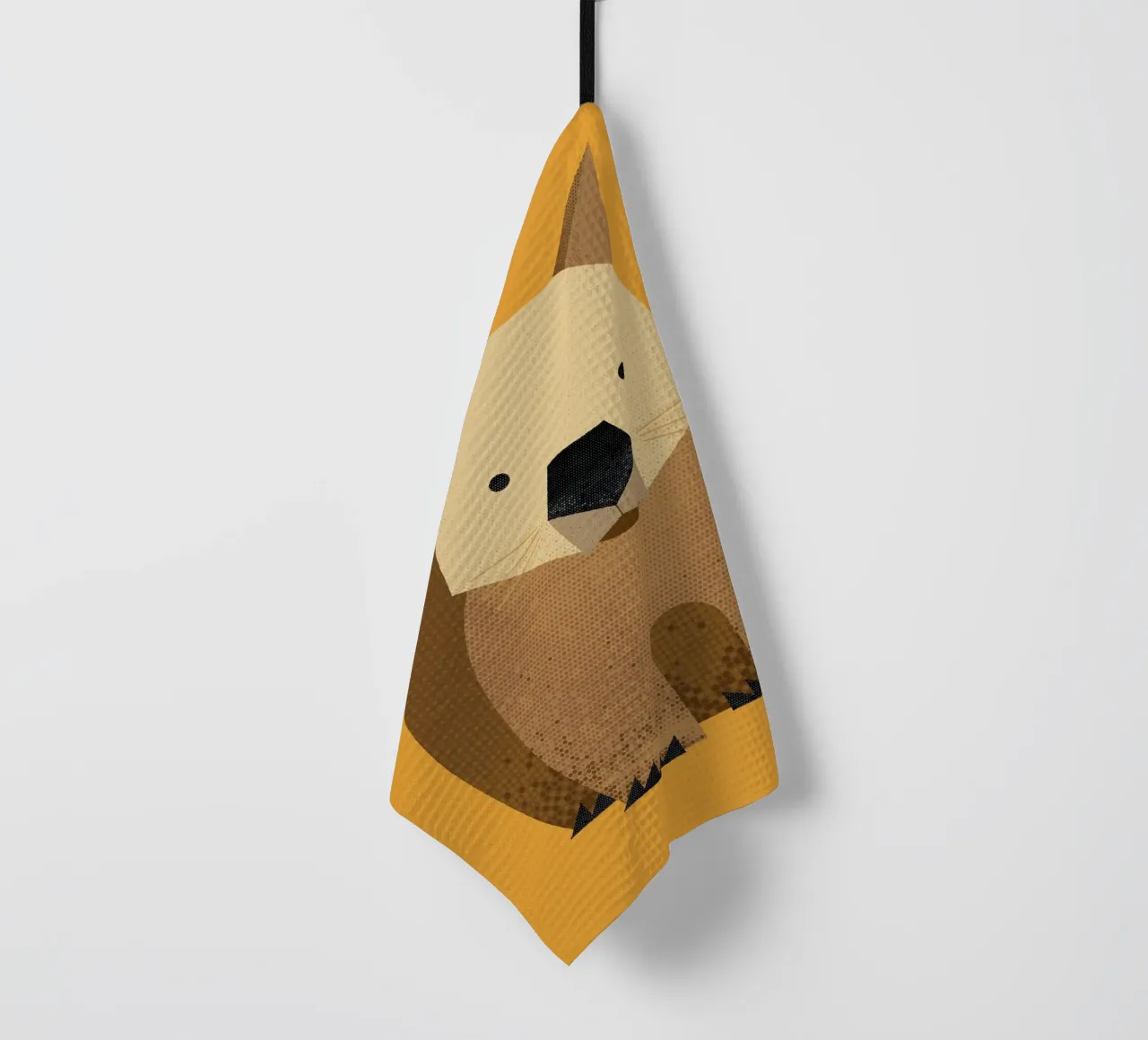 Whimsy Wombat torchon de The Printed Sparrow