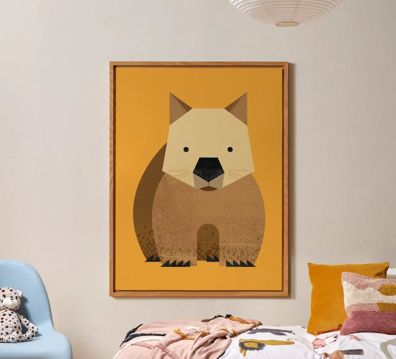 Whimsy Wombat alu dibond de The Printed Sparrow