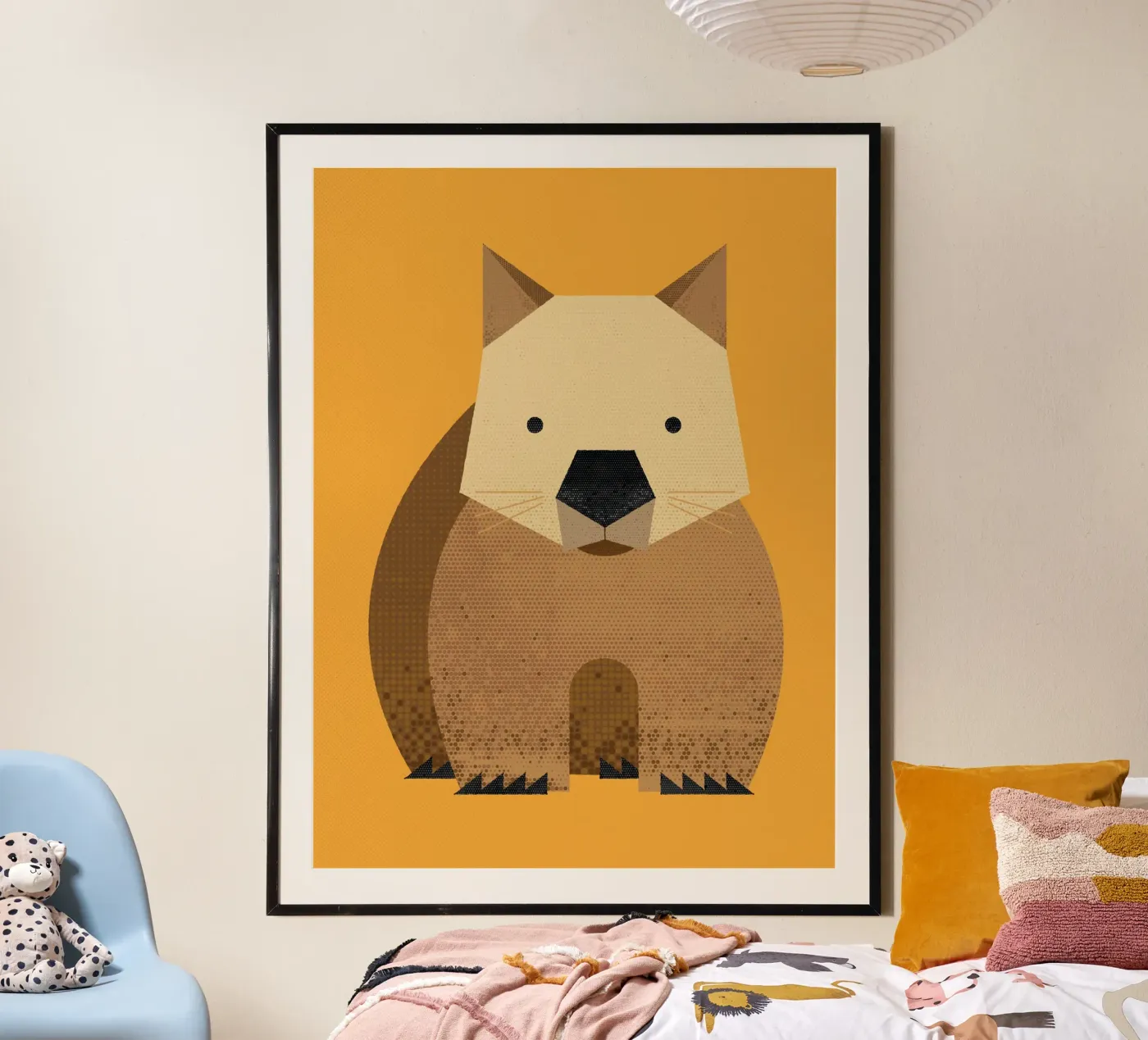 Whimsy Wombat poster van The Printed Sparrow