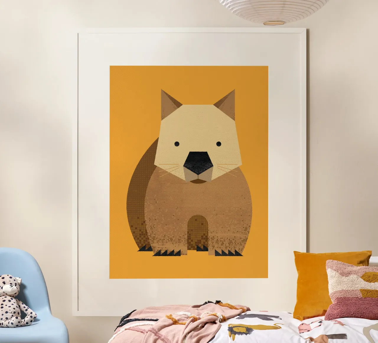 Whimsy Wombat poster van The Printed Sparrow