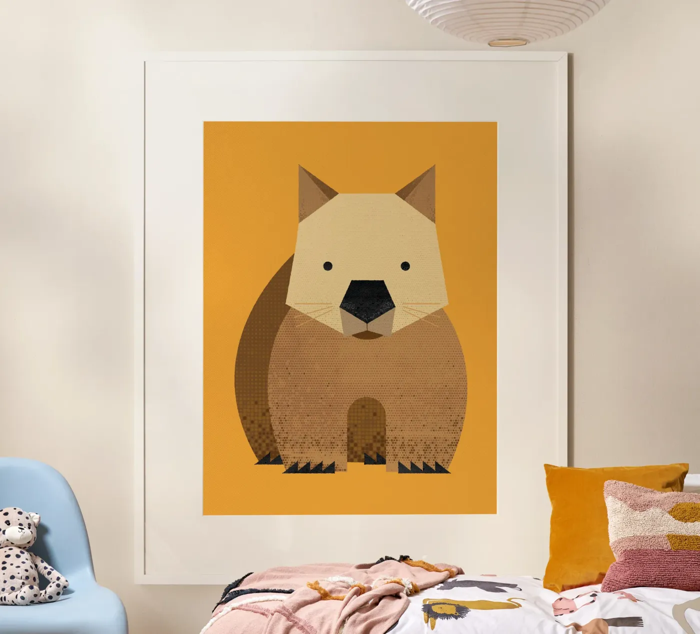 Whimsy Wombat poster van The Printed Sparrow