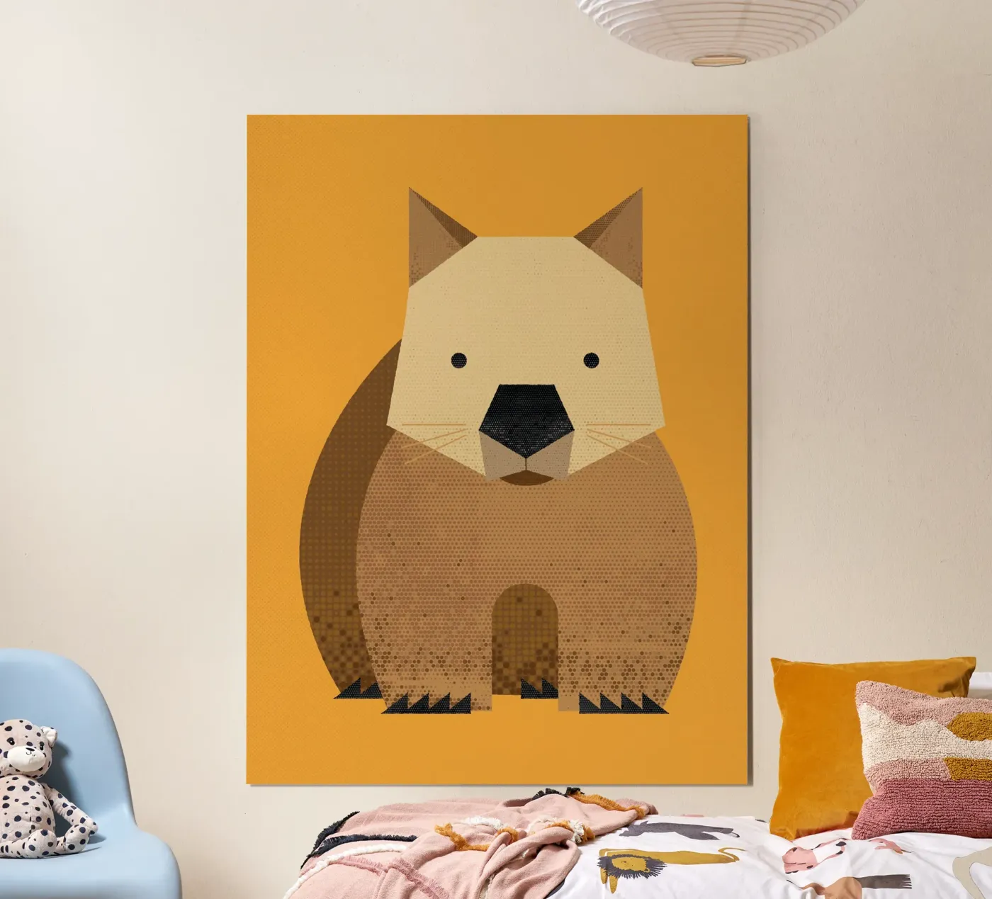 Whimsy Wombat poster van The Printed Sparrow