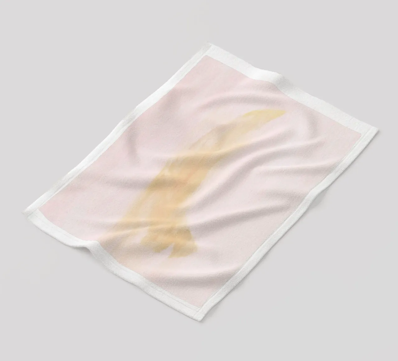 Boho pastel Pink and yellow abstract dreamy crescent moon fleece blanket by This Wild Soul - Illustration