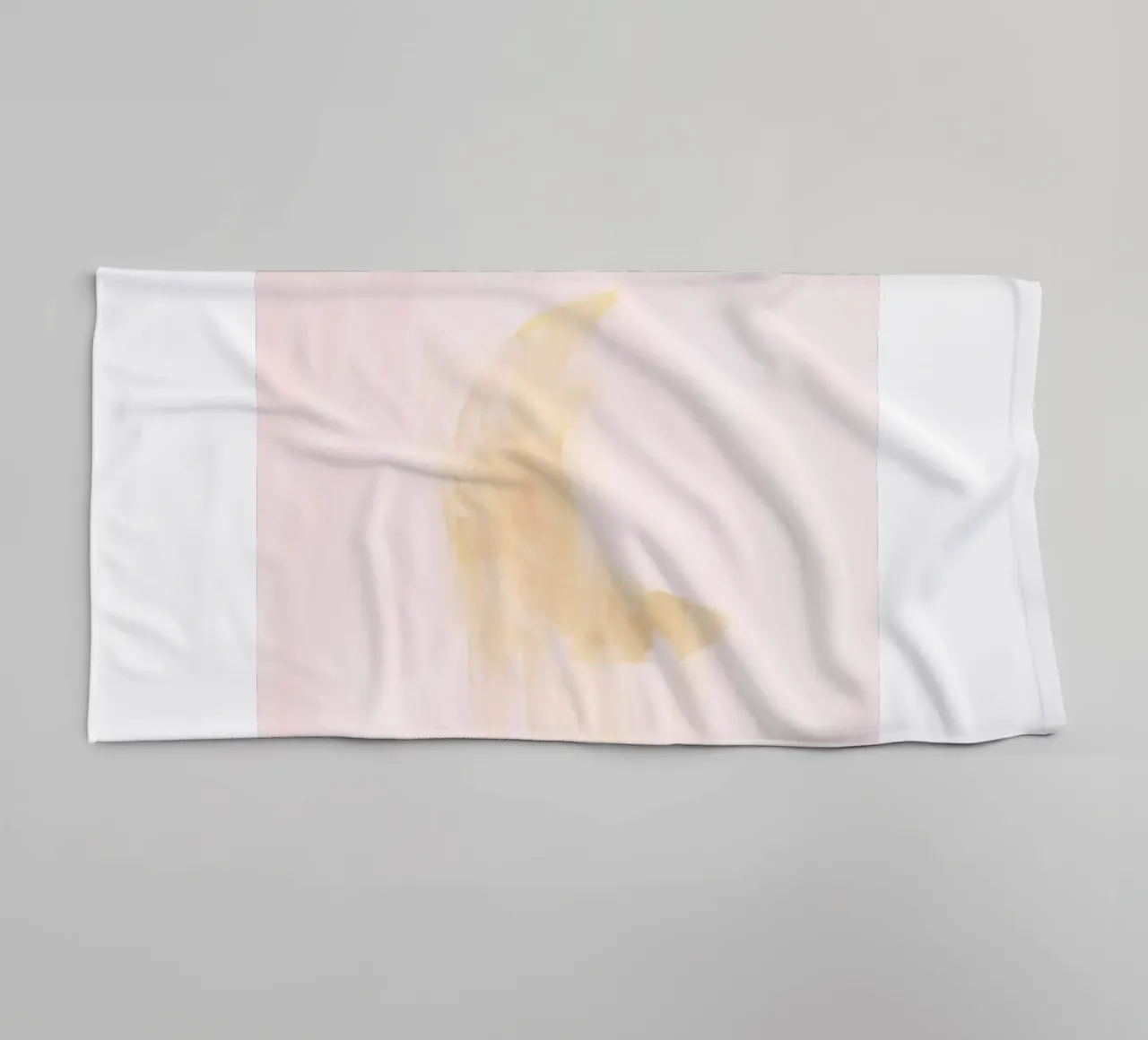 Croissant de lune abstrait boho pastel rose et jaune serviette de bain de This Wild Soul - Illustration
