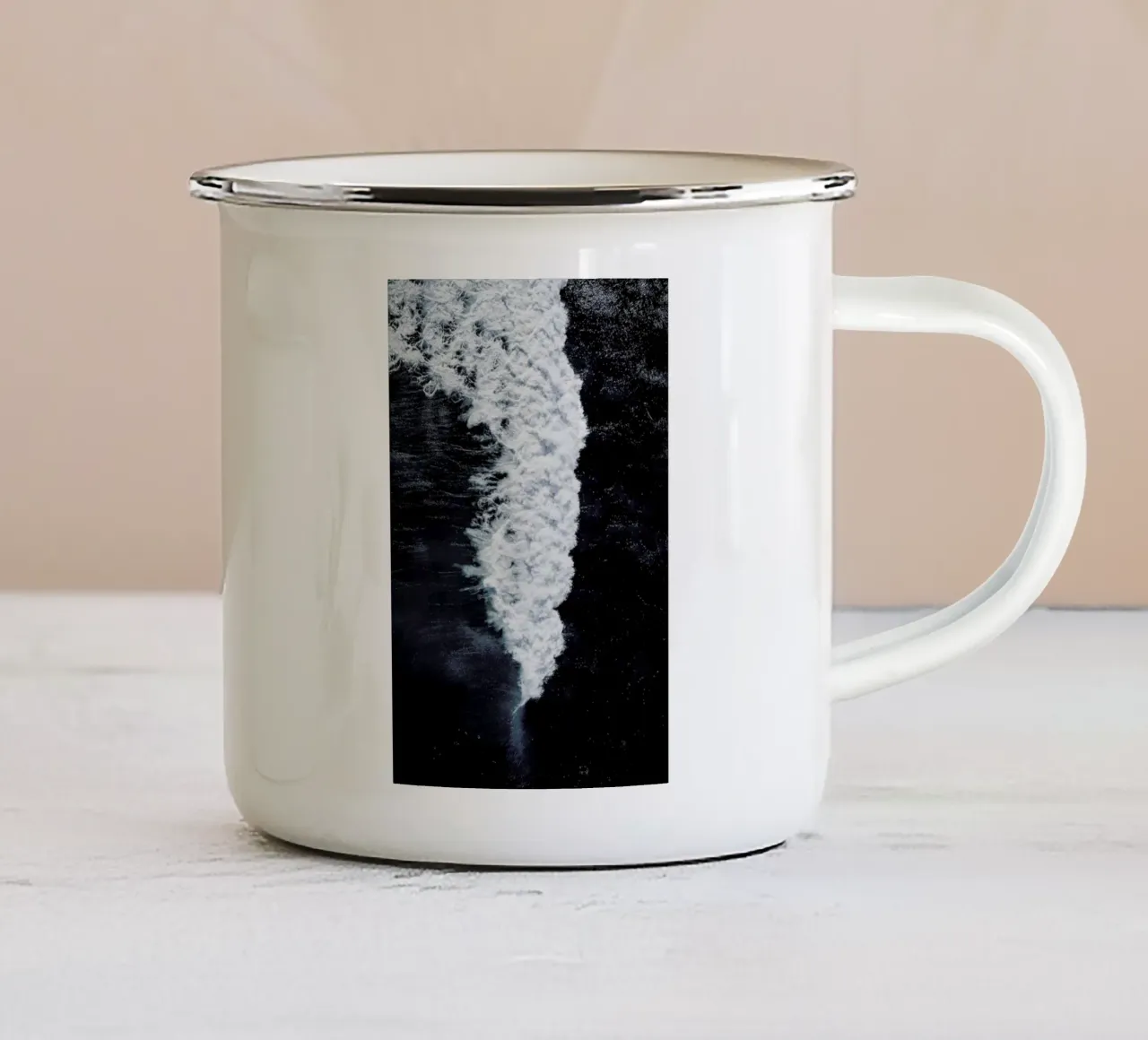 In Motion enamel mug by METROPOLIS