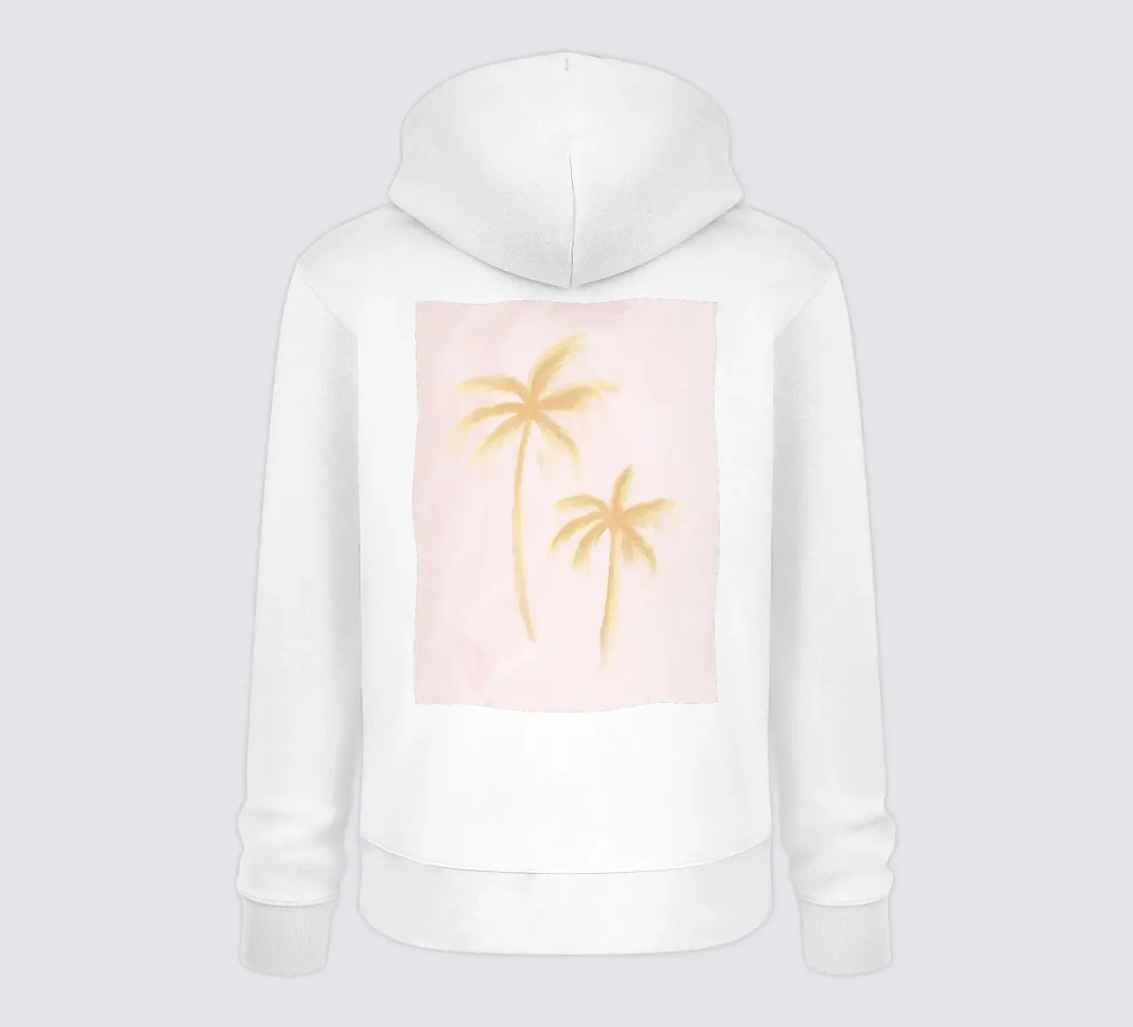 Boho Abstracto Palmera Cocoteros Pastel Rosa Amarillo pintura sudadera con capucha de This Wild Soul - Illustration