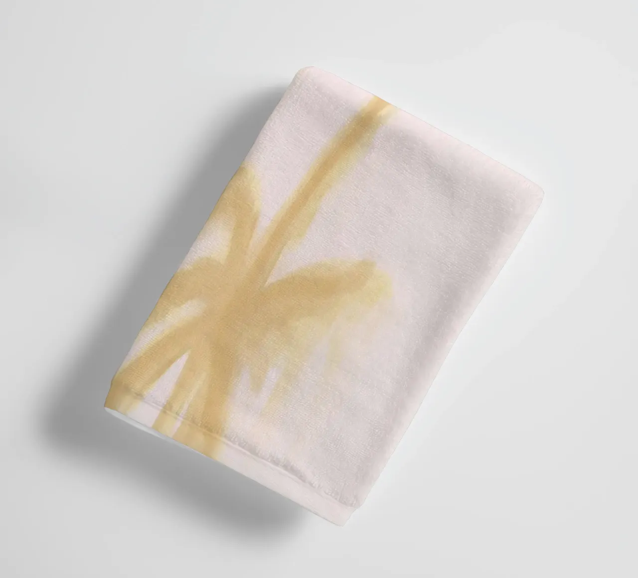 Peinture abstraite Boho Palmiers Cocotiers Pastel Rose Jaune serviette de bain de This Wild Soul - Illustration