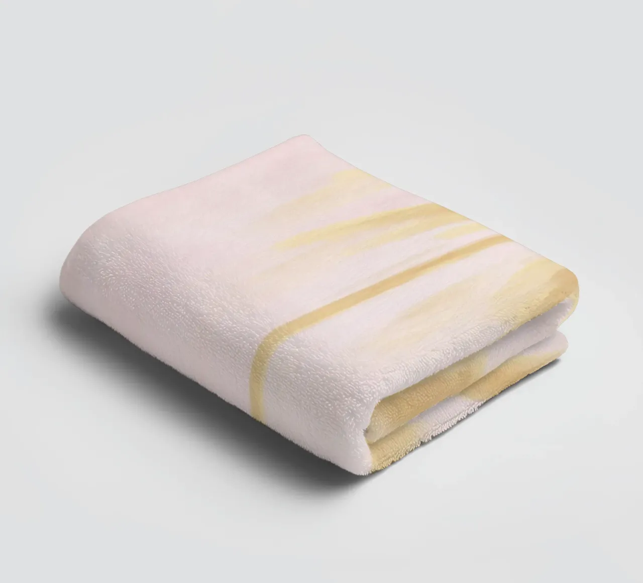 Peinture abstraite Boho Palmiers Cocotiers Pastel Rose Jaune serviette de bain de This Wild Soul - Illustration