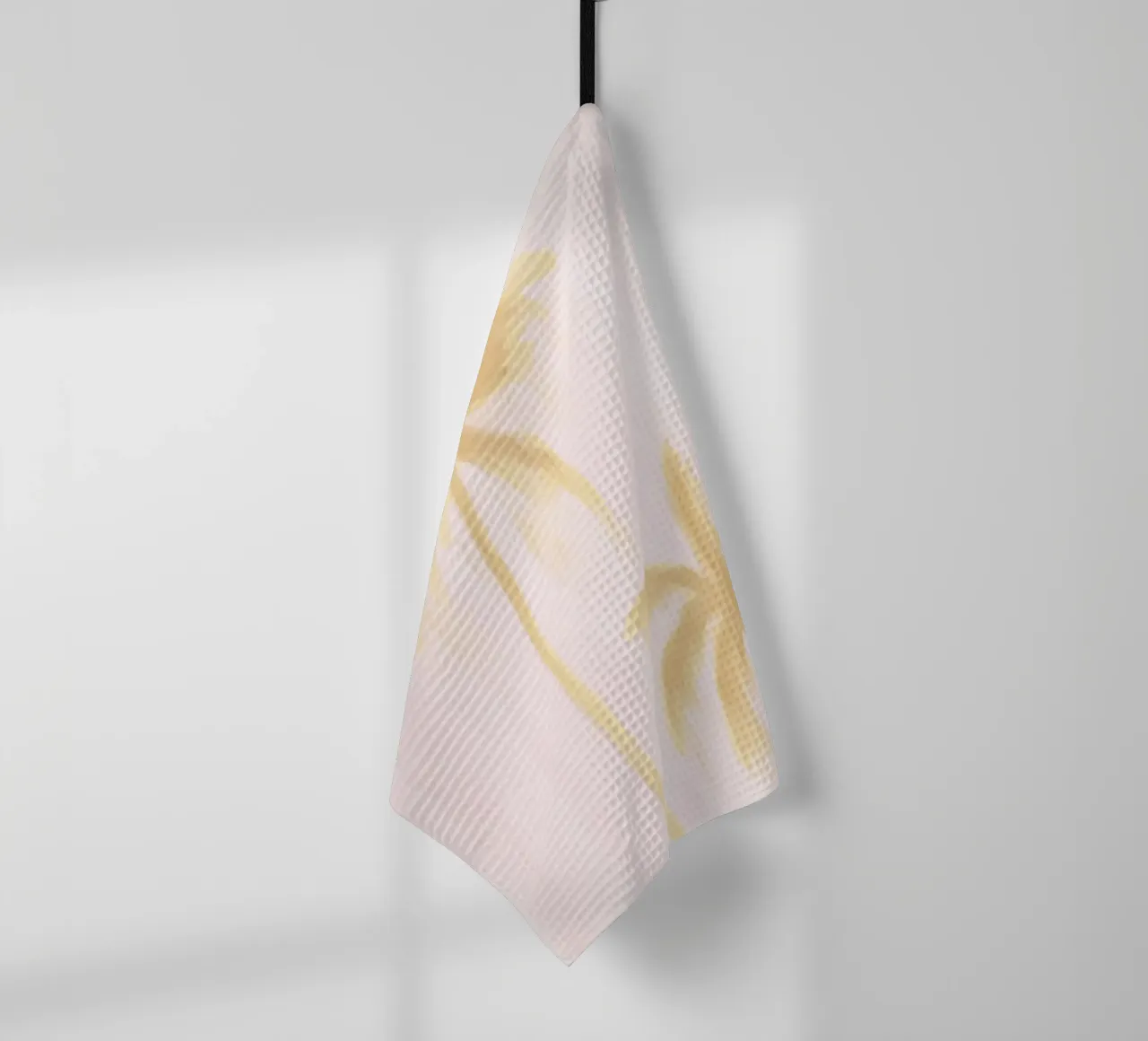 Peinture abstraite Boho Palmiers Cocotiers Pastel Rose Jaune torchon de This Wild Soul - Illustration