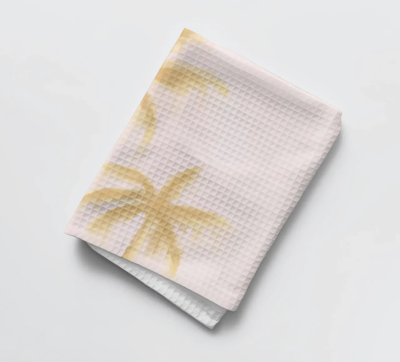 Peinture abstraite Boho Palmiers Cocotiers Pastel Rose Jaune torchon de This Wild Soul - Illustration