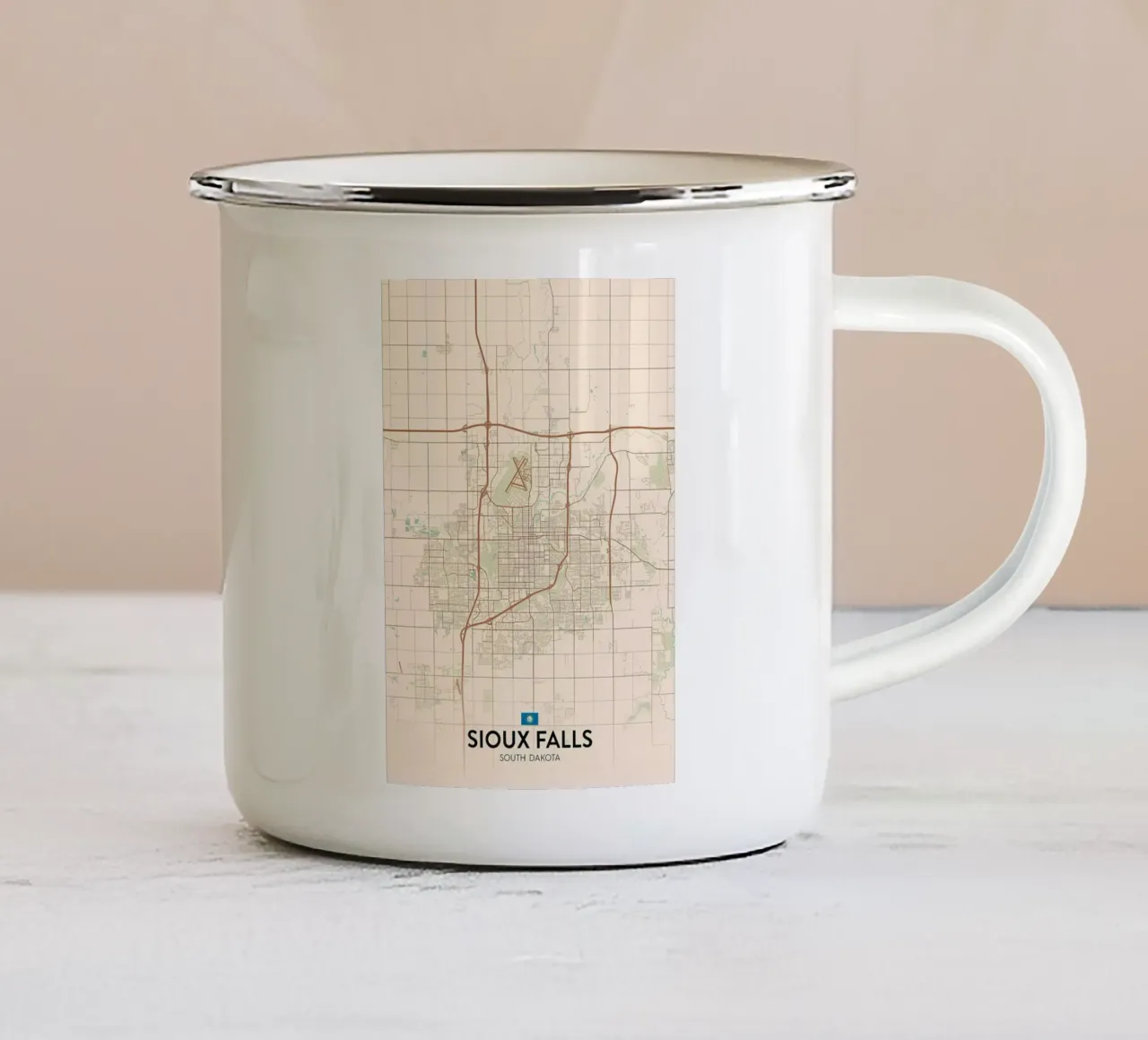 Sioux Falls SD tazza in smalto da Jacob W MICKELSON