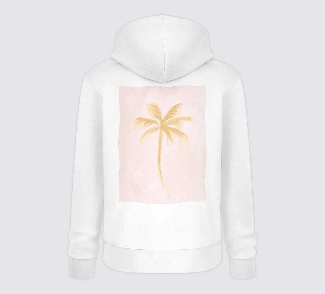Boho Abstrakte Palme Kokosnussbäume Pastell Rosa Gelb Gemälde Hoodie von This Wild Soul - Illustration