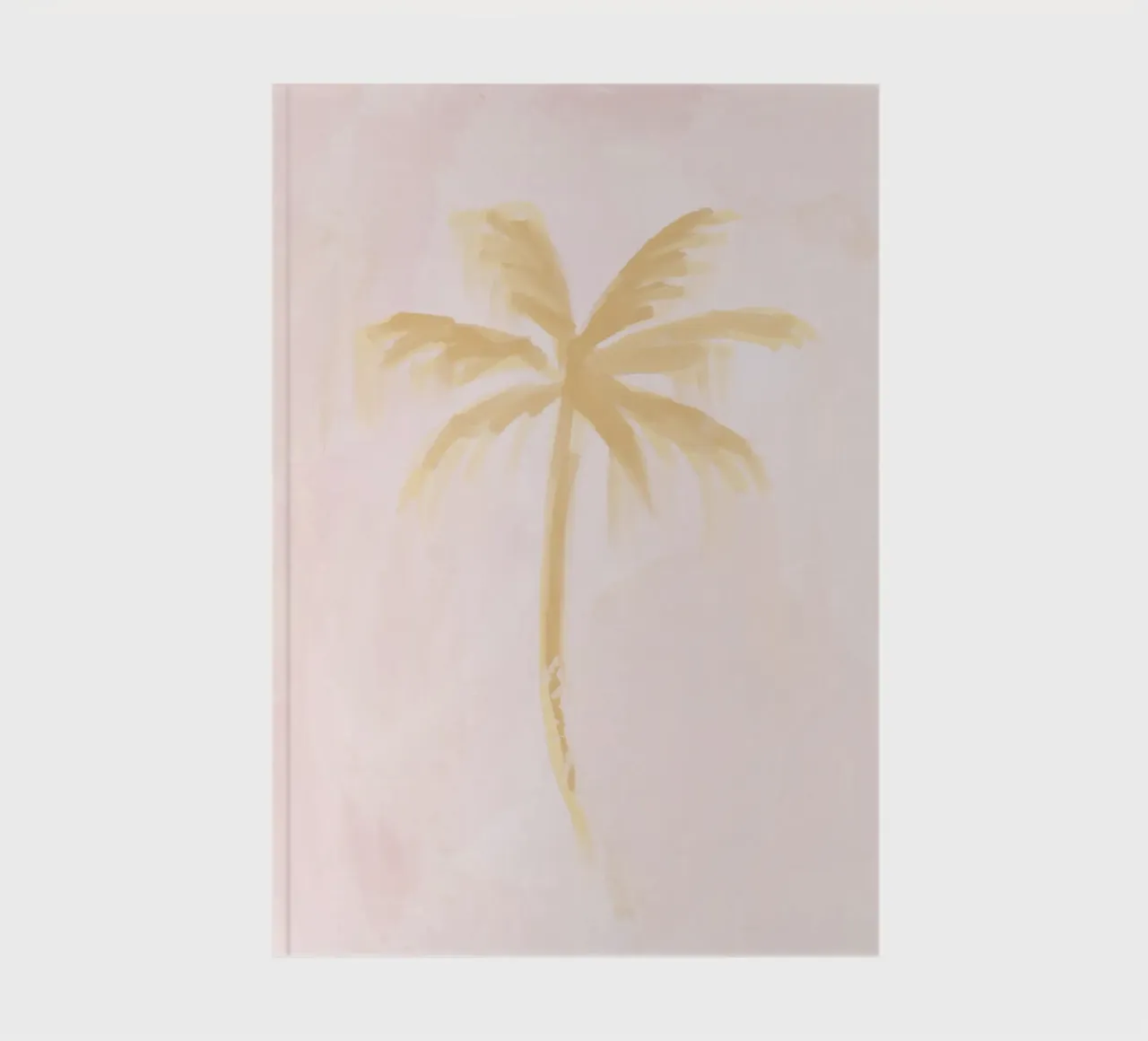Peinture abstraite Boho Palmiers Cocotiers Pastel Rose Jaune carnet de notes de This Wild Soul - Illustration