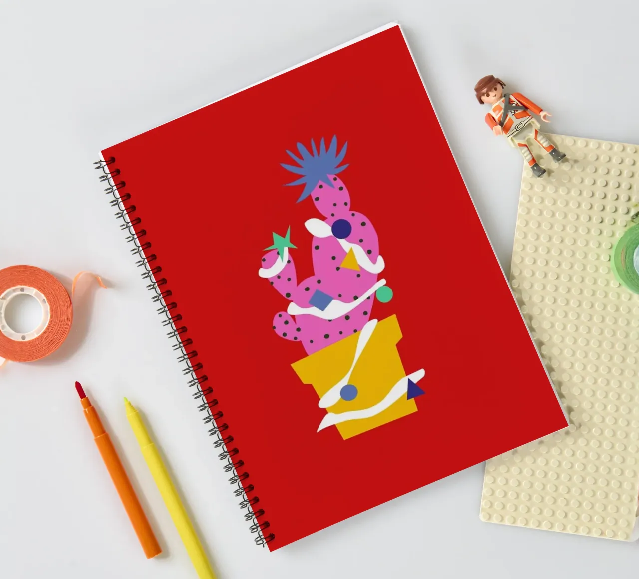Christmas Cactus spiral notebook by Mariery Young