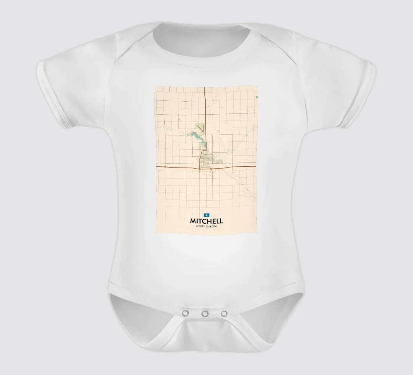 Mitchell SD Kurzarm Babybody von Jacob W MICKELSON