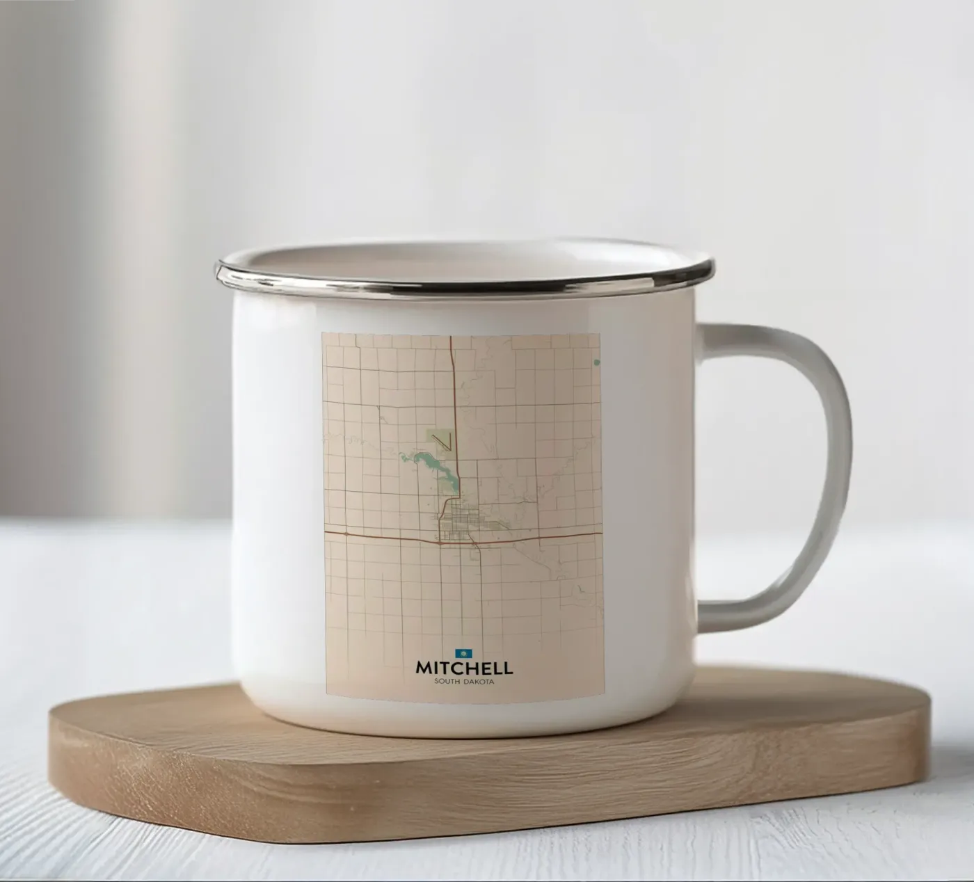 Mitchell SD enamel mug by Jacob W MICKELSON