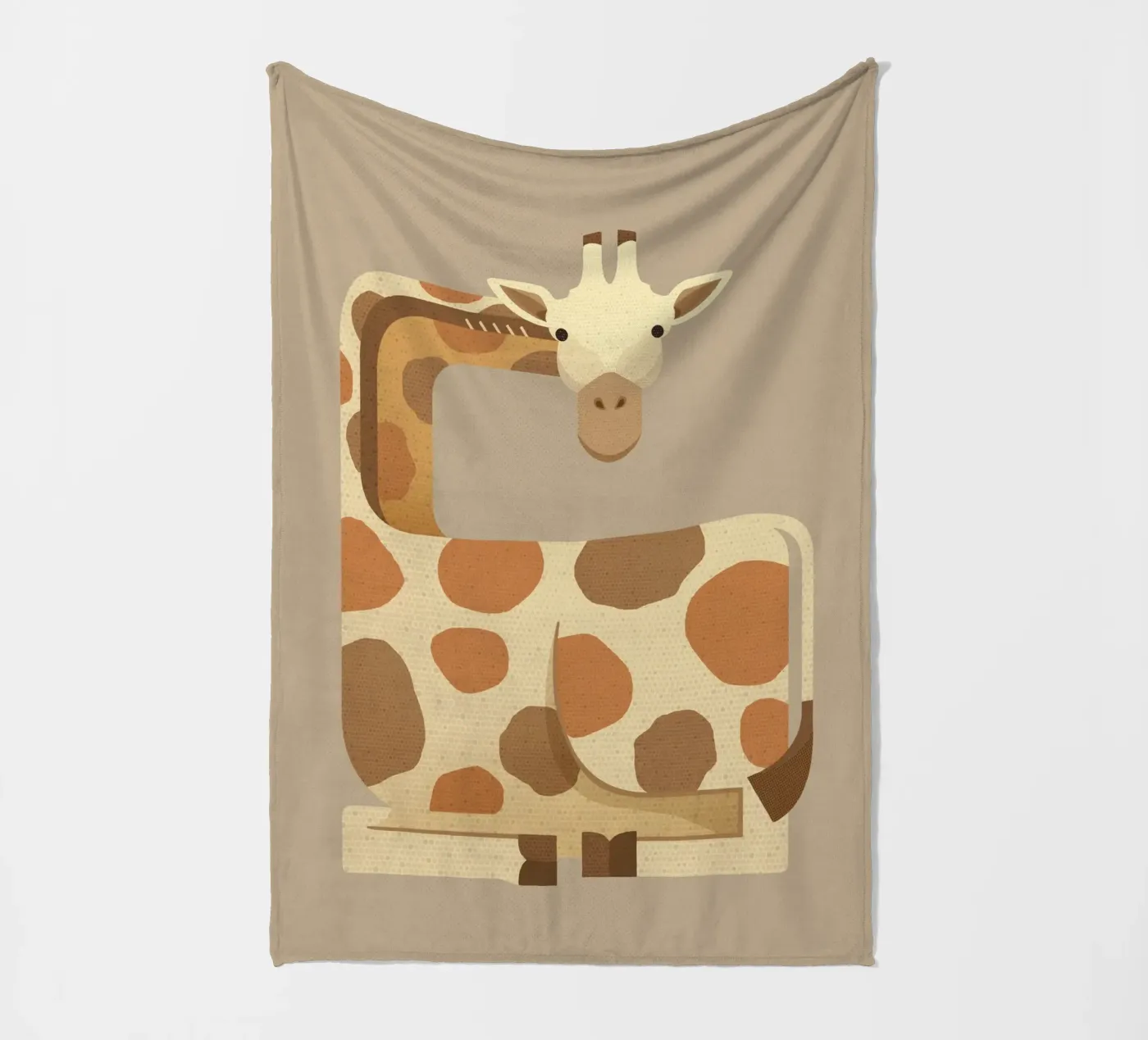 Whimsy Giraffe coperta in pile da The Printed Sparrow