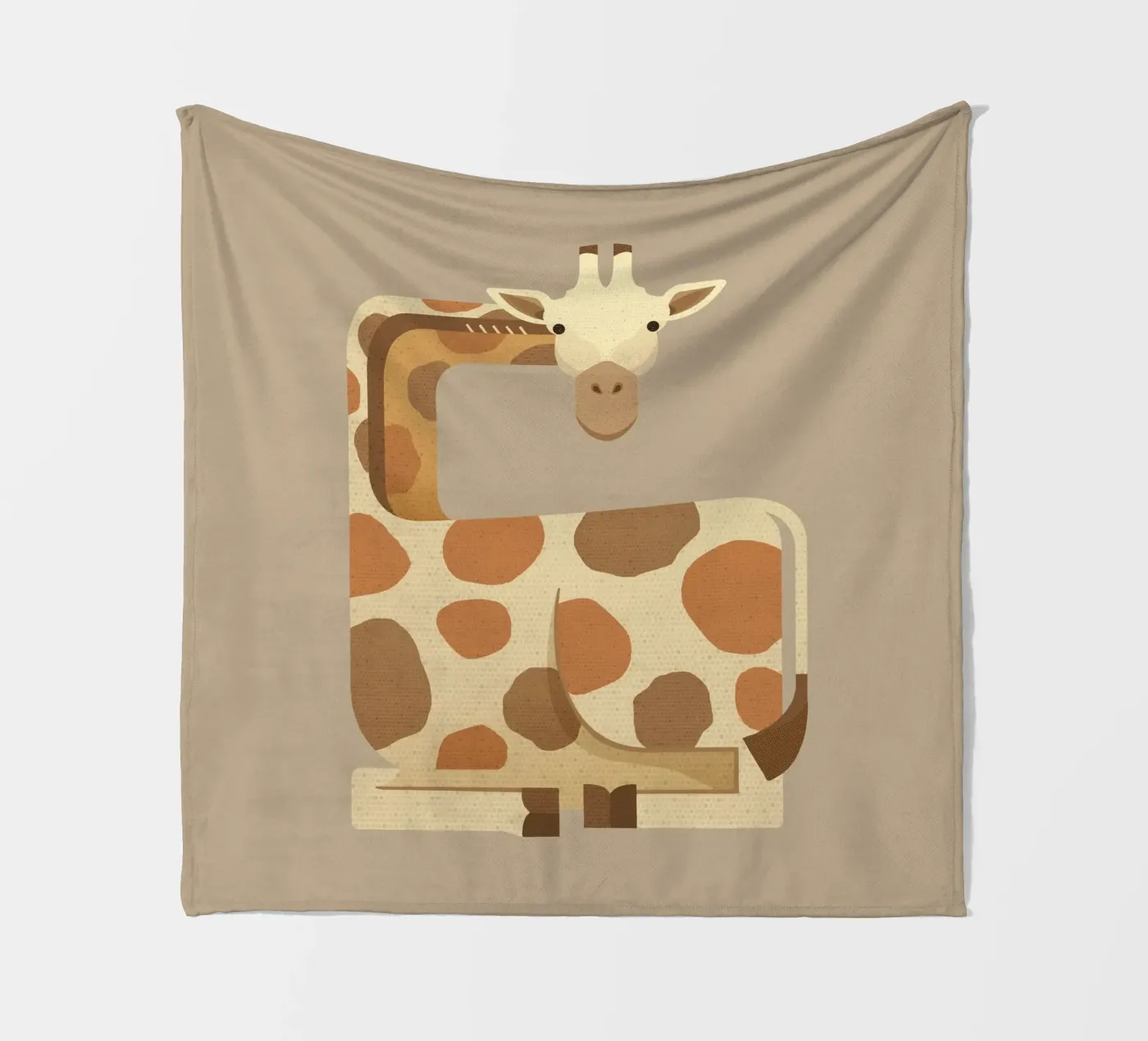 Whimsy Giraffe coperta in pile da The Printed Sparrow
