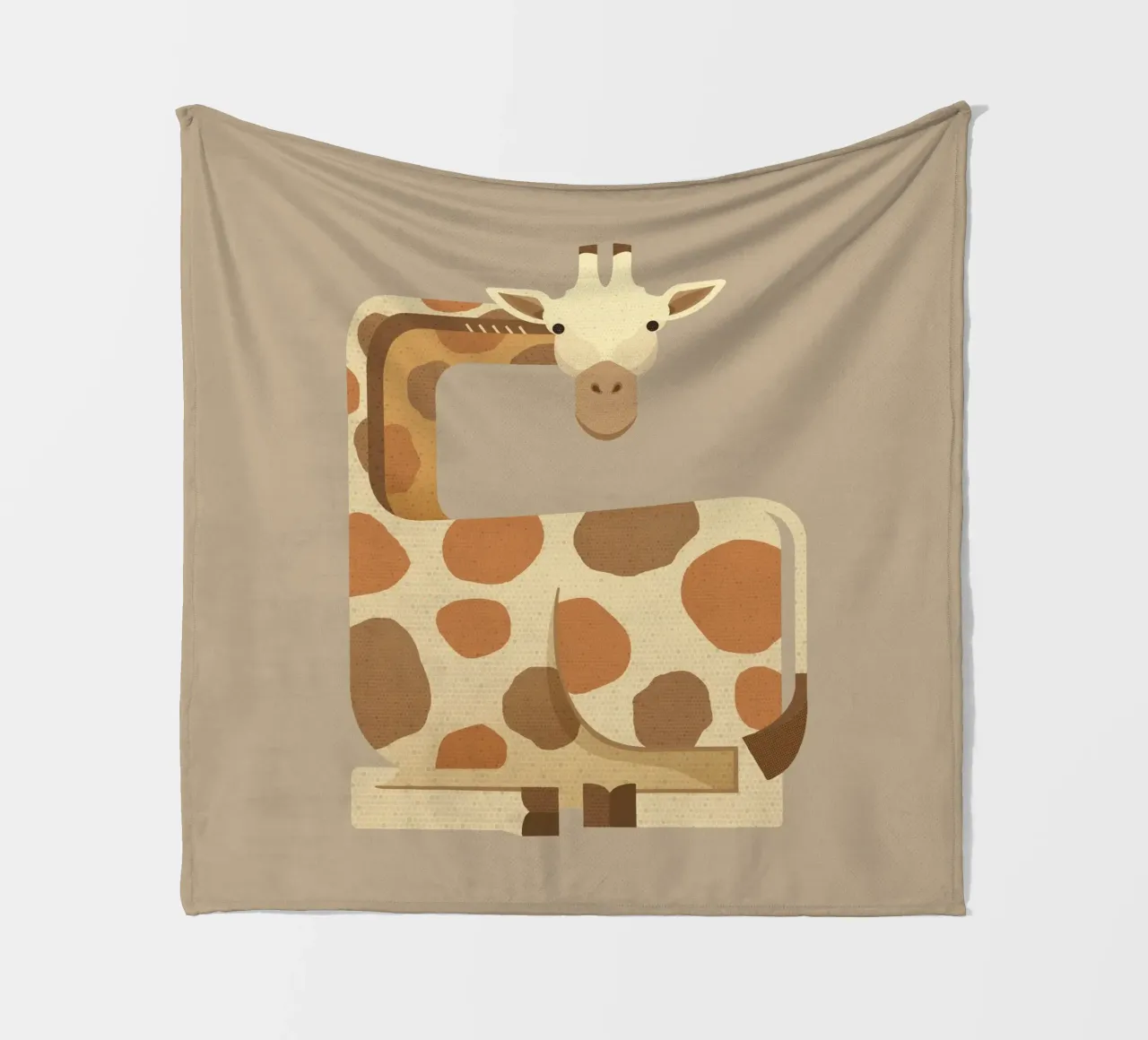 Whimsy Giraffe Fleecedecke von The Printed Sparrow