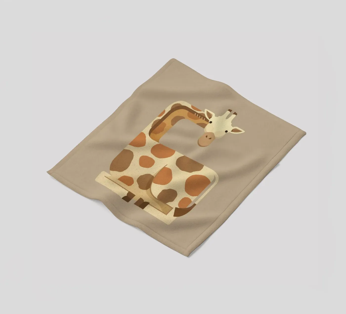 Whimsy Giraffe coperta in pile da The Printed Sparrow