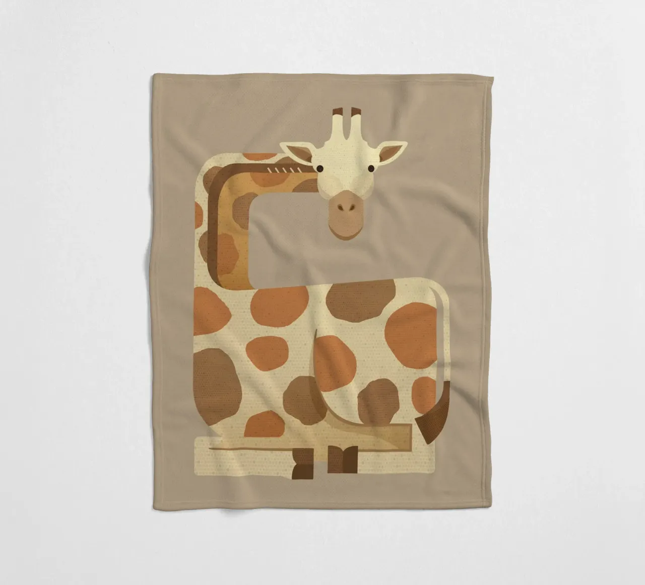 Whimsy Giraffe Fleecedecke von The Printed Sparrow