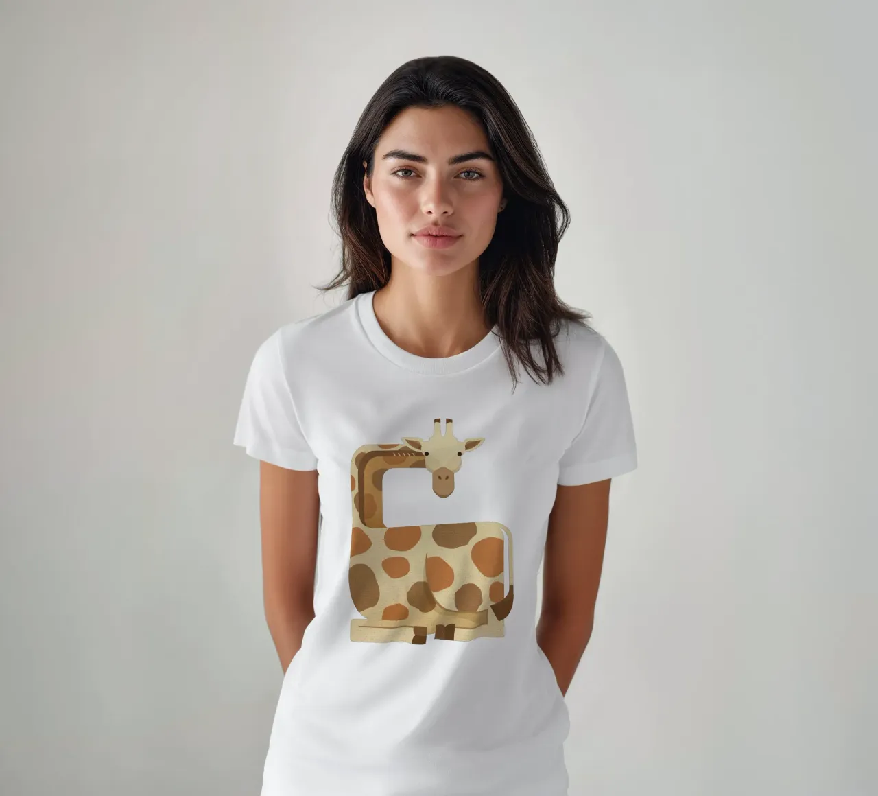 Launenhafte Giraffe T-Shirt von The Printed Sparrow