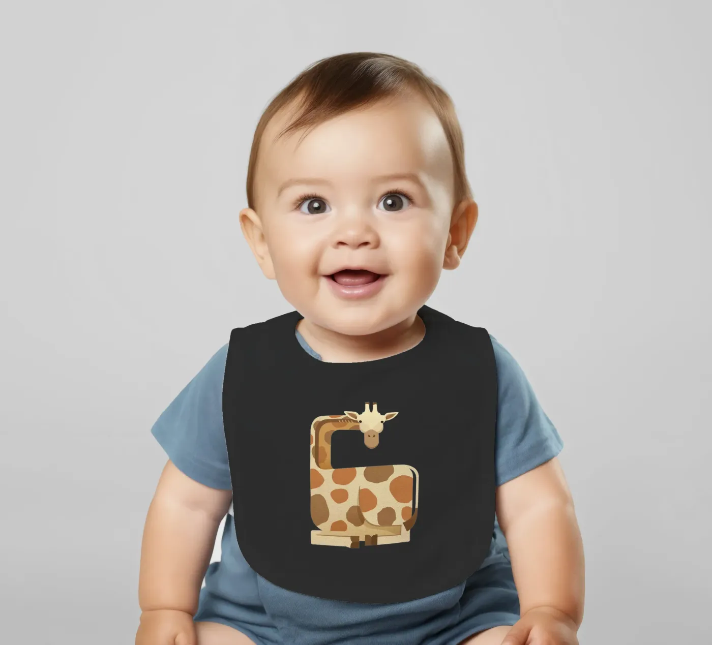 Whimsy Giraffe bavaglino da The Printed Sparrow