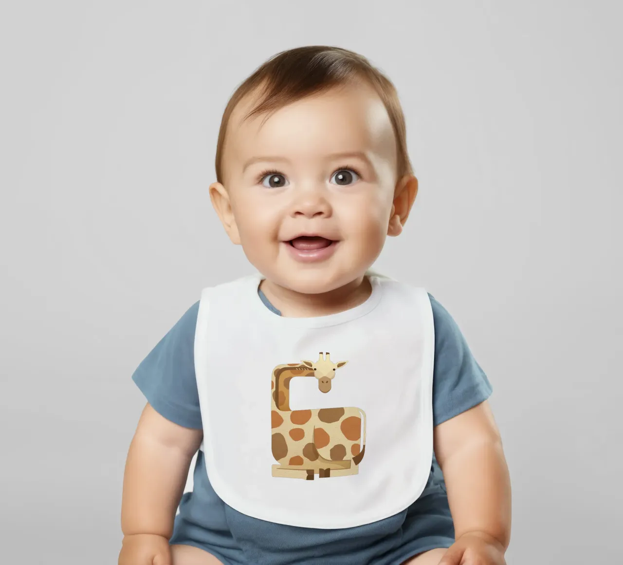 Whimsy Giraffe bavaglino da The Printed Sparrow