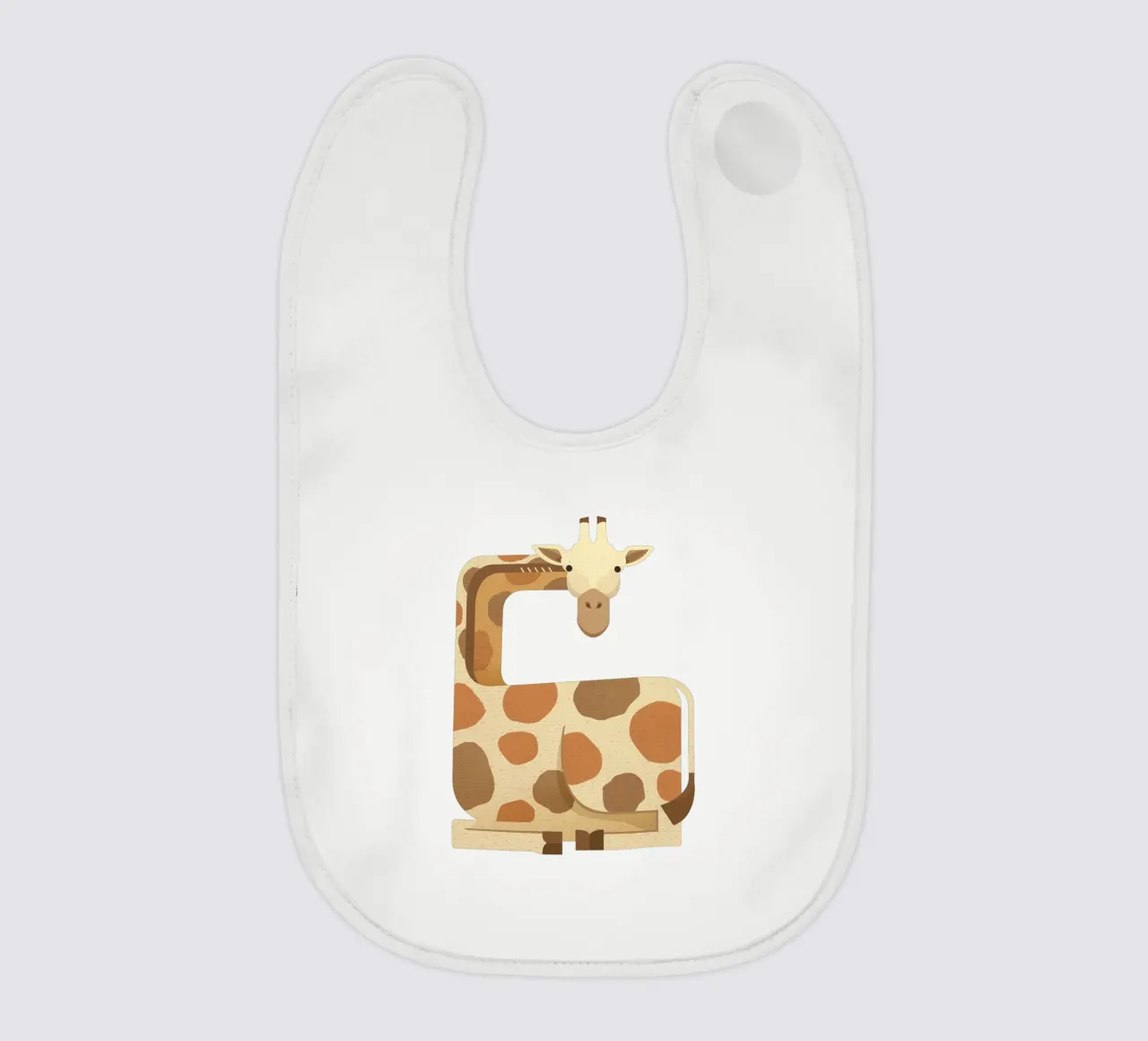 Whimsy Giraffe bavaglino da The Printed Sparrow