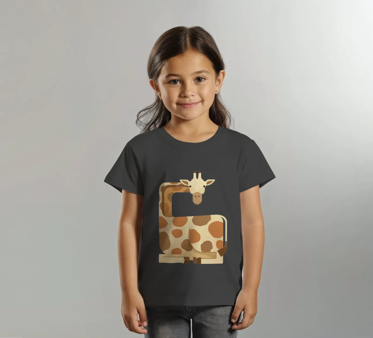 Whimsy Giraffe t-shirt bambini da The Printed Sparrow