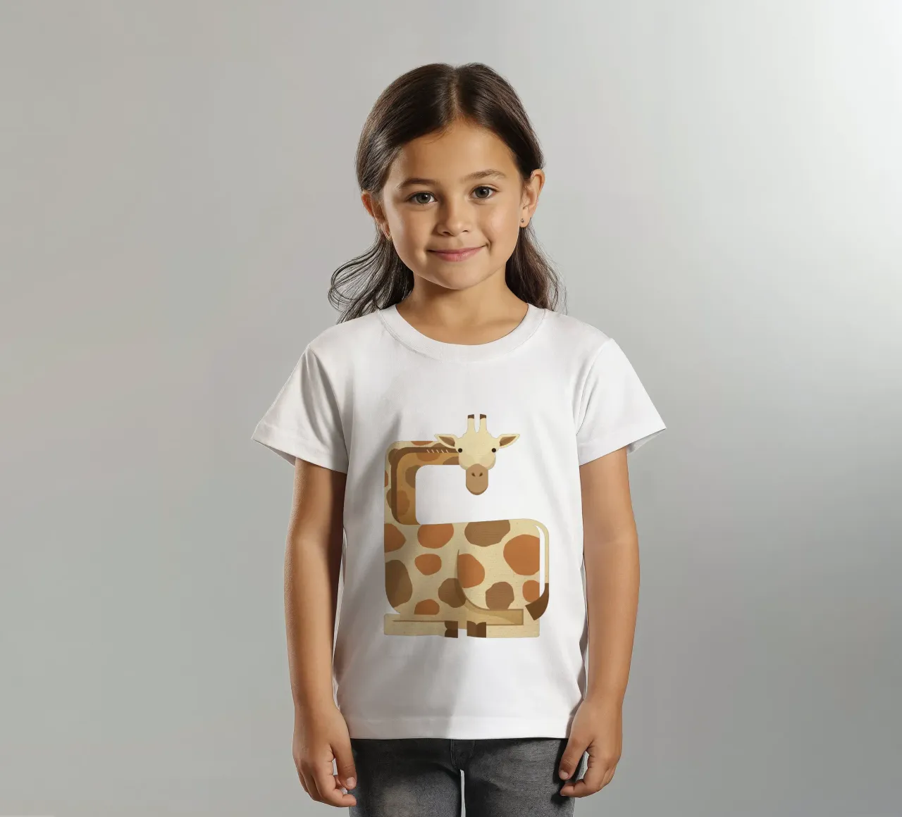 Launenhafte Giraffe Kinder T-Shirt von The Printed Sparrow