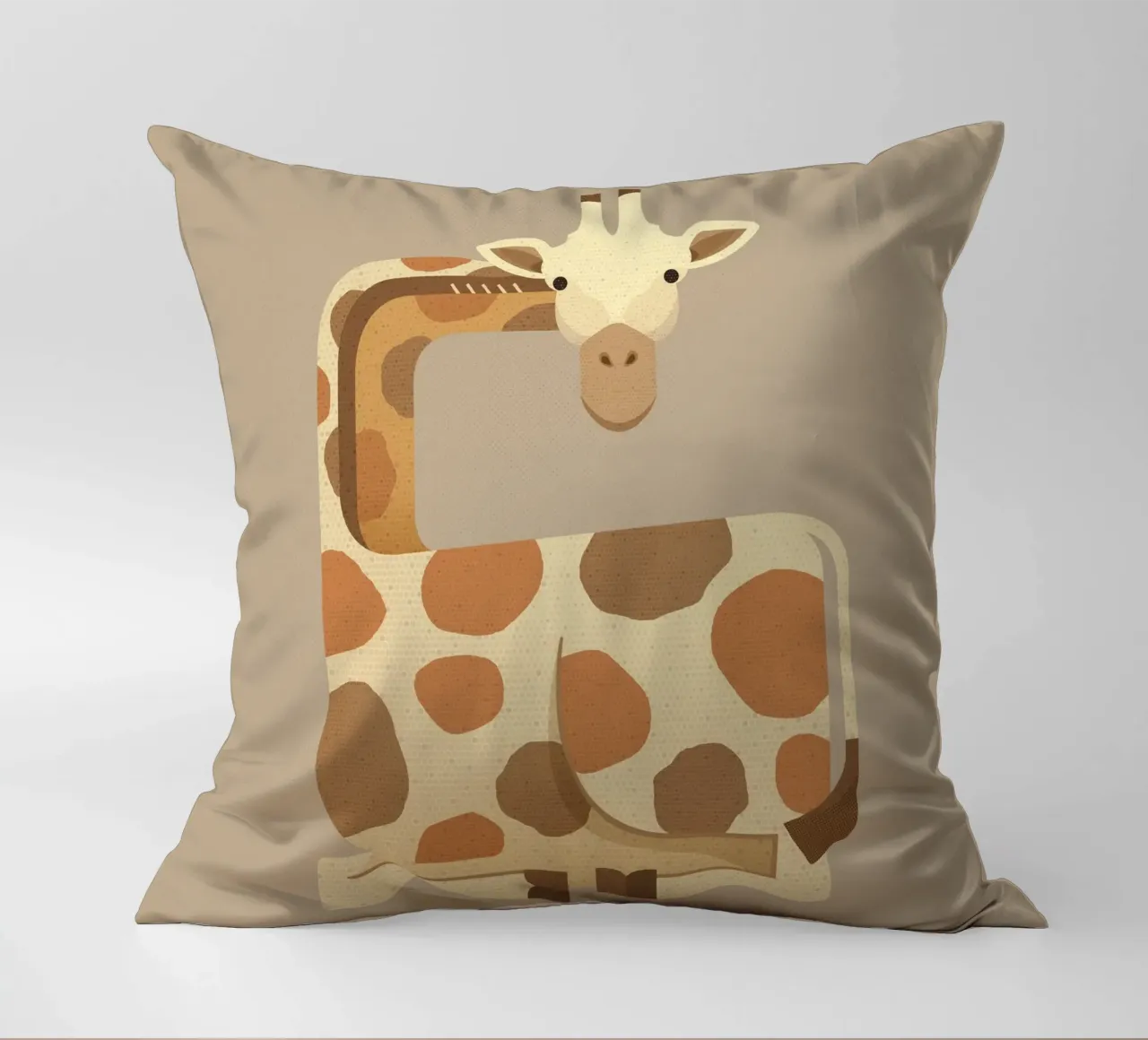 Whimsy Giraffe cuscino da The Printed Sparrow