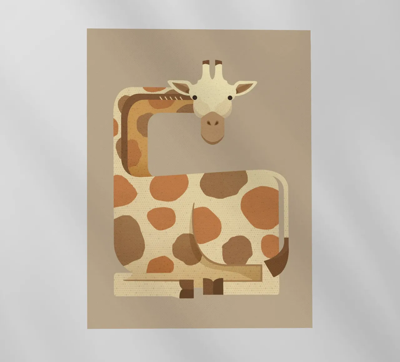 Whimsy Giraffe pellicola backlit da The Printed Sparrow