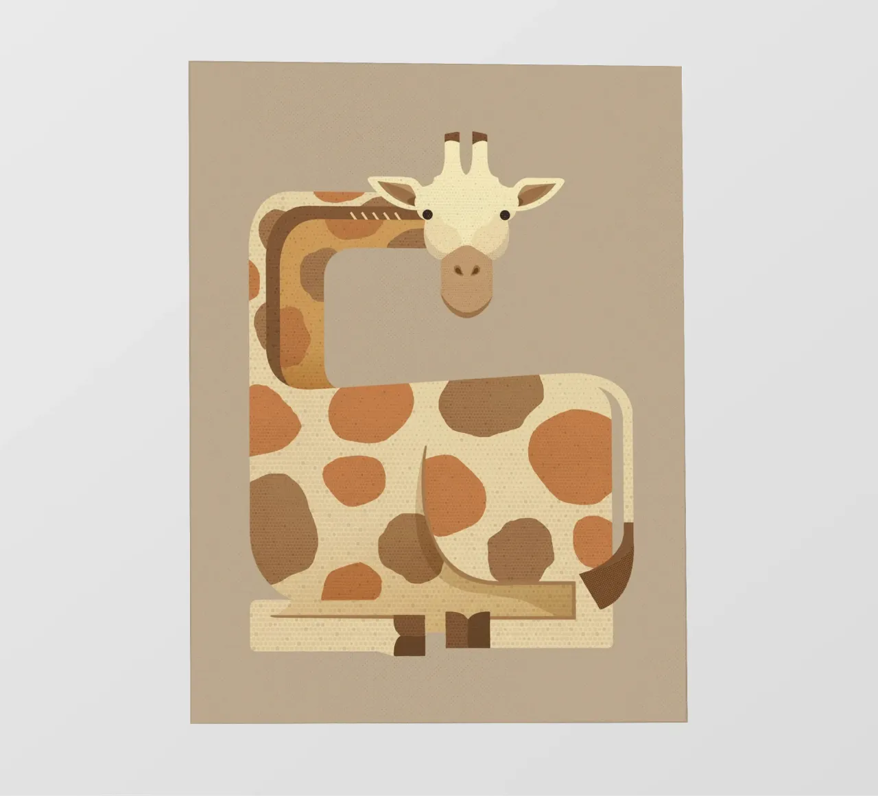 Whimsy Giraffe pellicola backlit da The Printed Sparrow